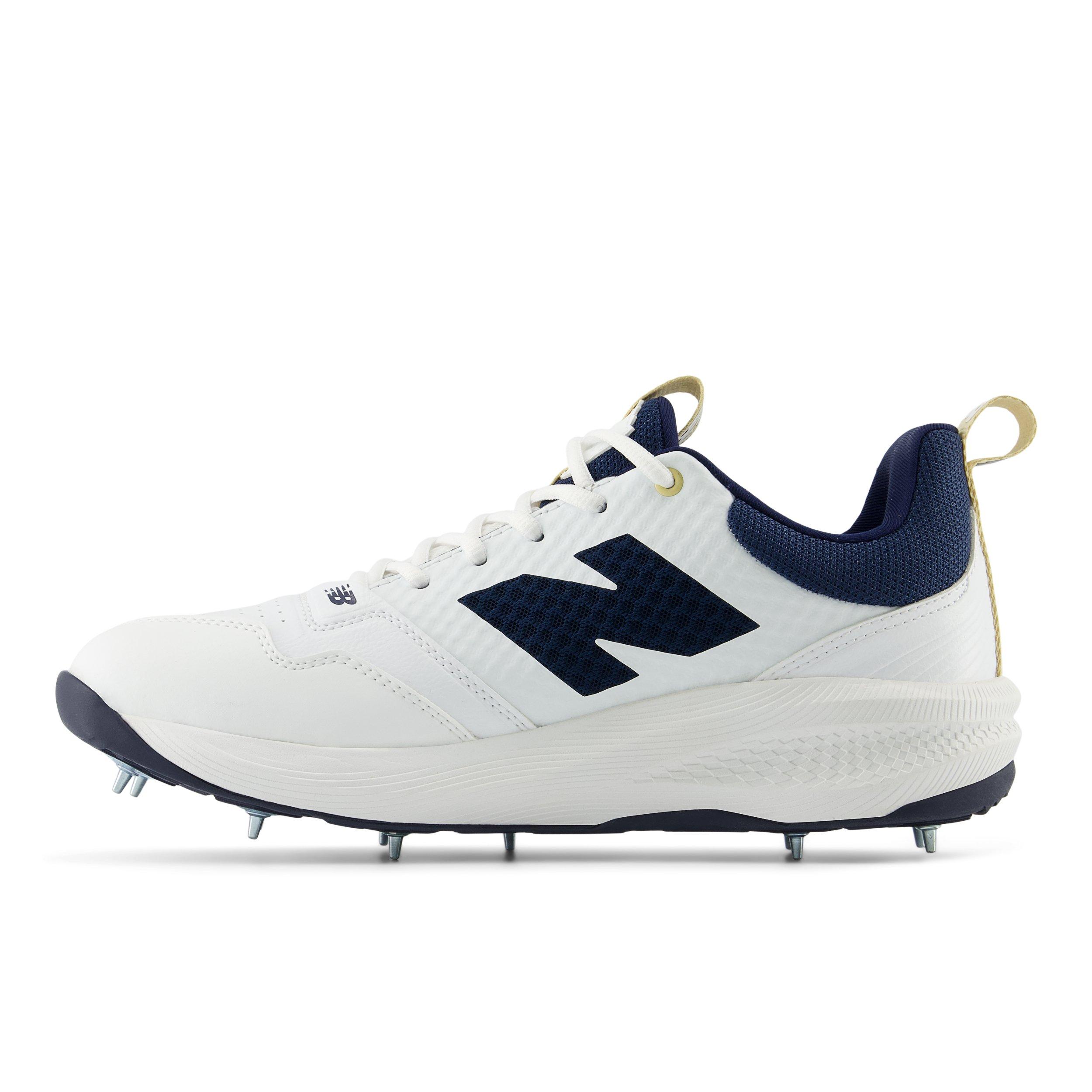 Wit/Blauw - New Balance - FuelCell 4030v5 Spike Cricket Shoes Adults - 2