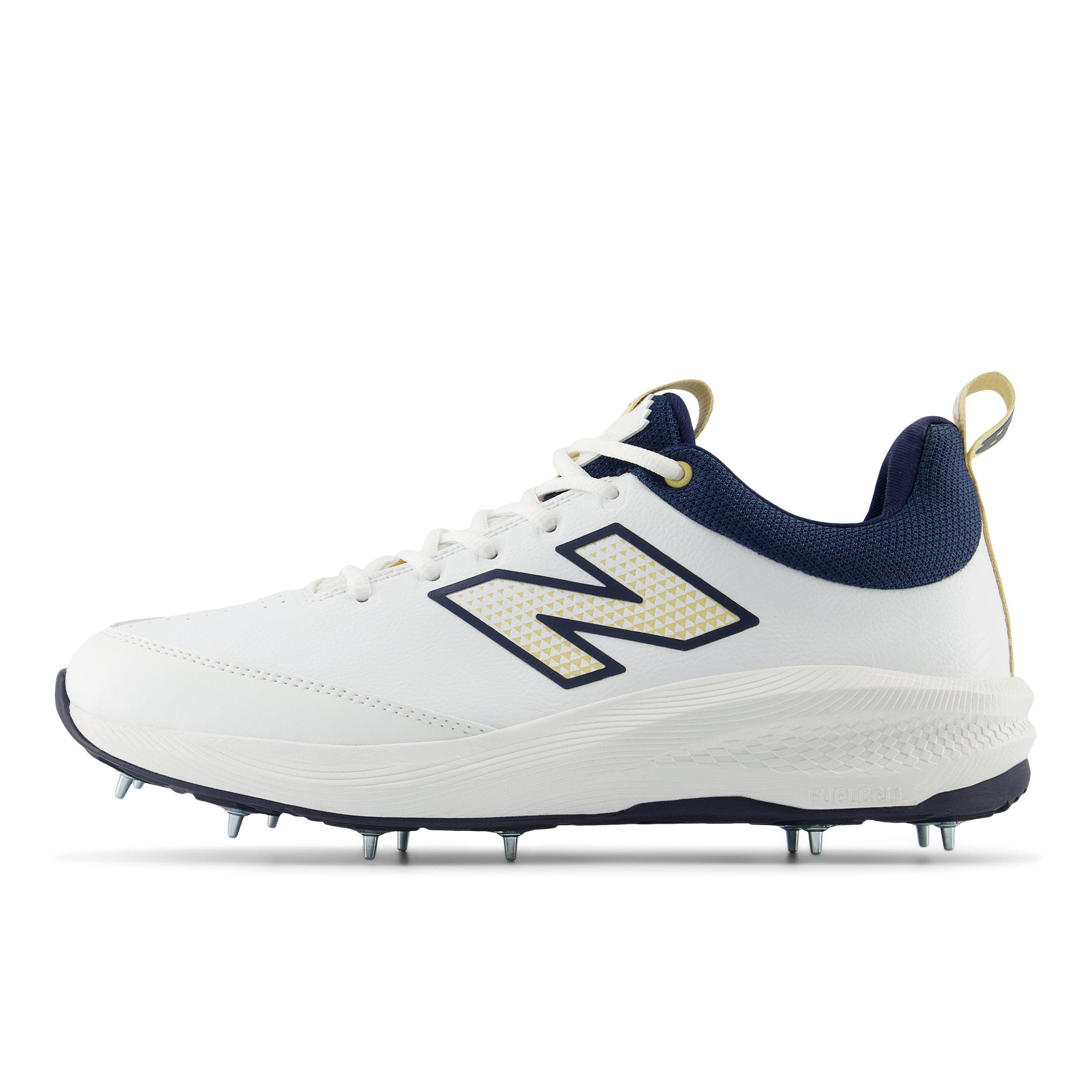 Wit/Blauw - New Balance - FuelCell 4030v5 Spike Cricket Shoes Adults - 6