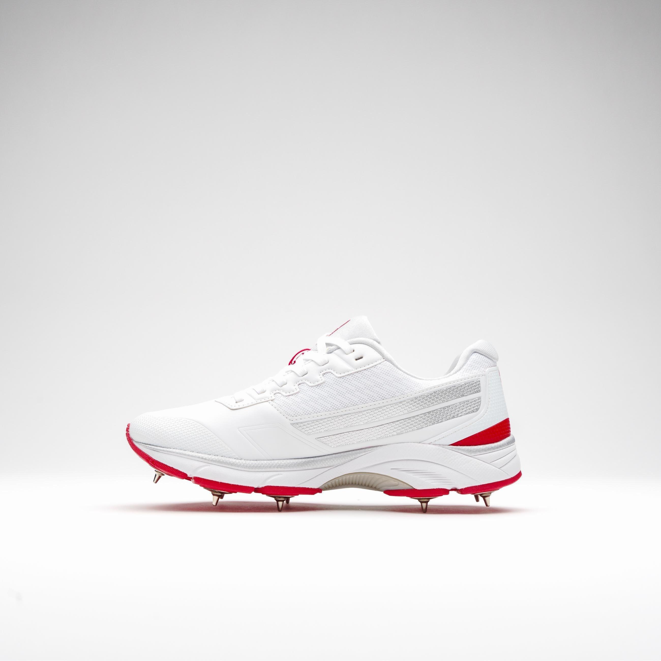 Weiß/Rot - Gray Nicolls - Velocity 5 Cricket Spikes Sn00 - 2