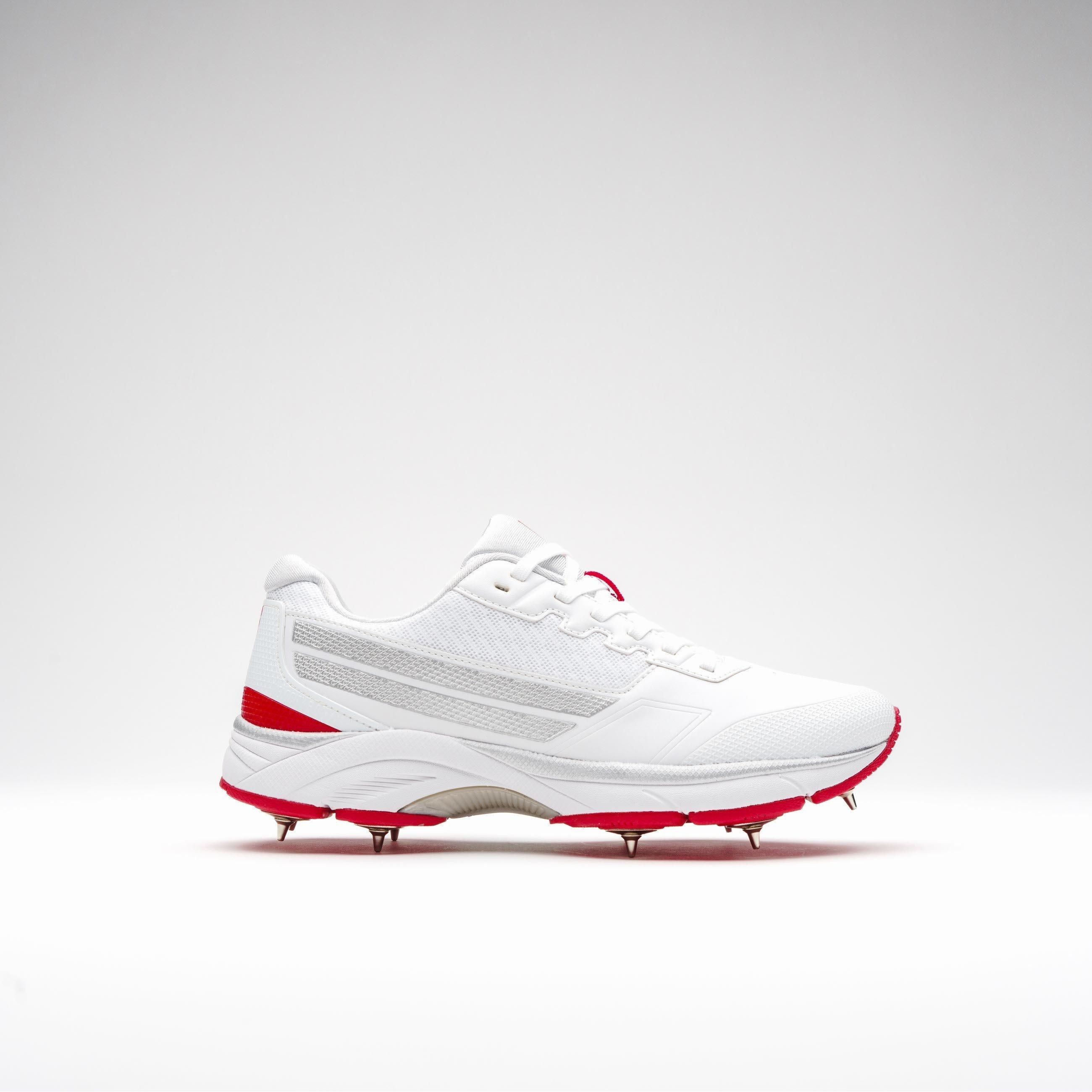 Weiß/Rot - Gray Nicolls - Velocity 5 Cricket Spikes Sn00 - 3