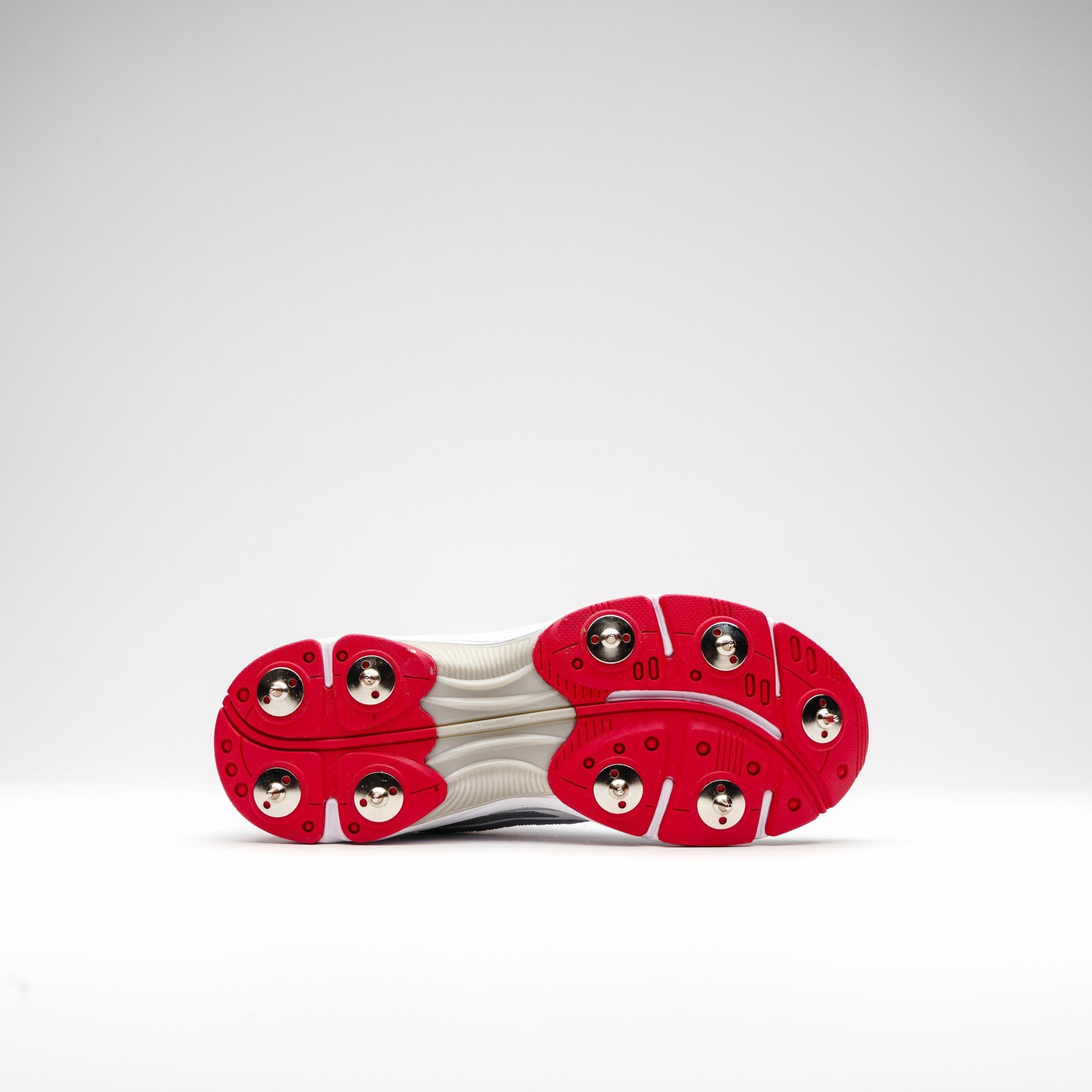 Weiß/Rot - Gray Nicolls - Velocity 5 Cricket Spikes Sn00 - 4