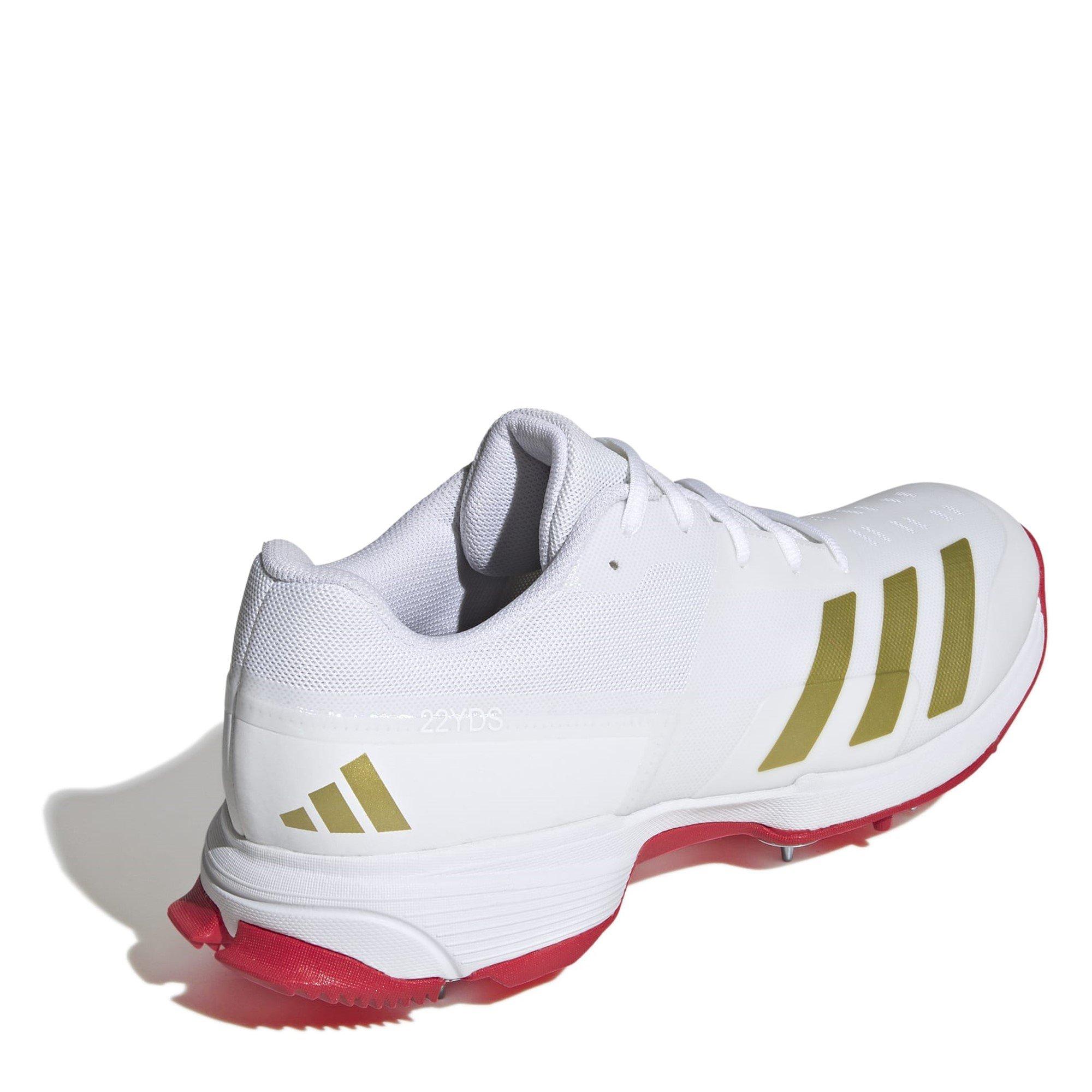 Hvid/Rød - adidas - Cricket Spikes - 4