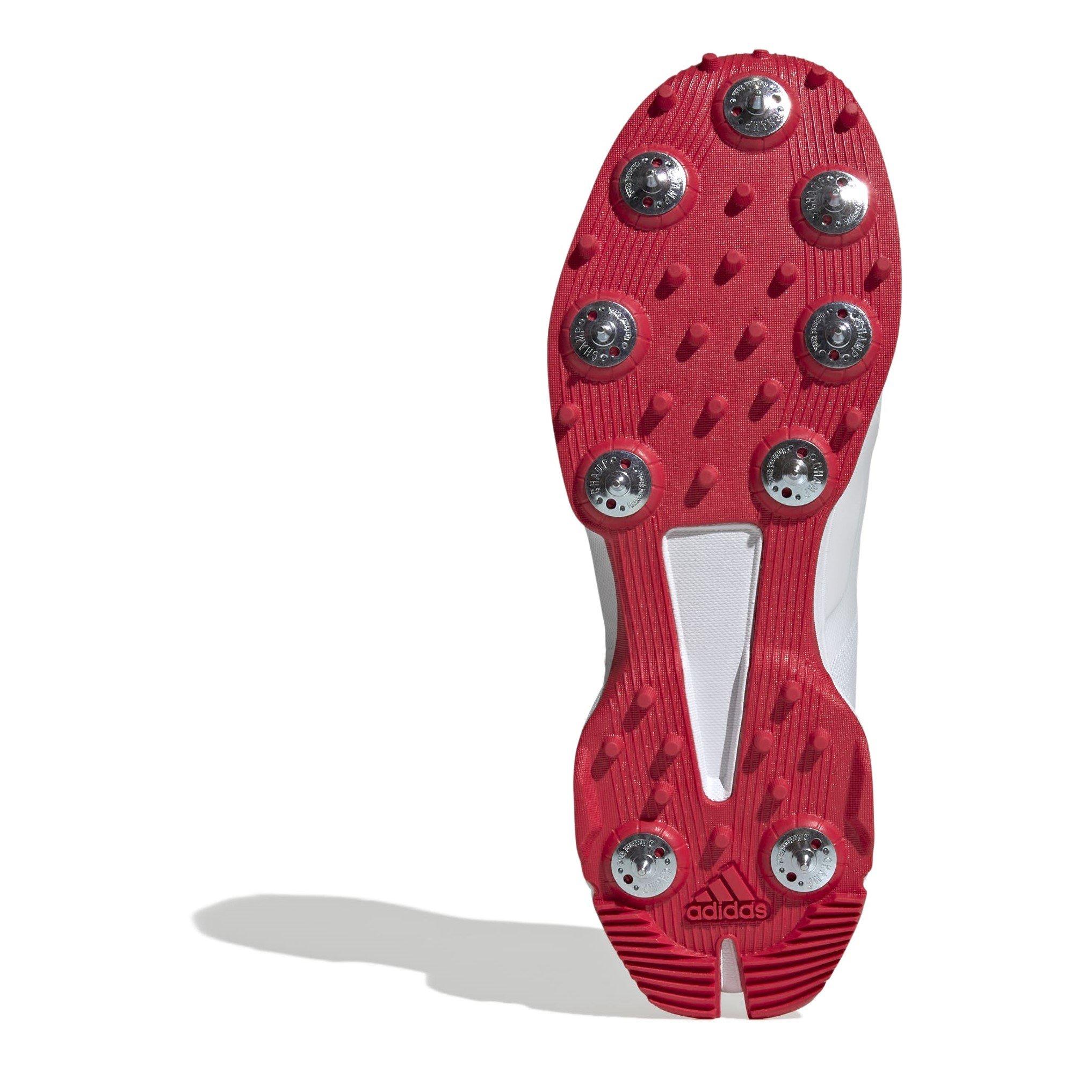 Hvid/Rød - adidas - Cricket Spikes - 6