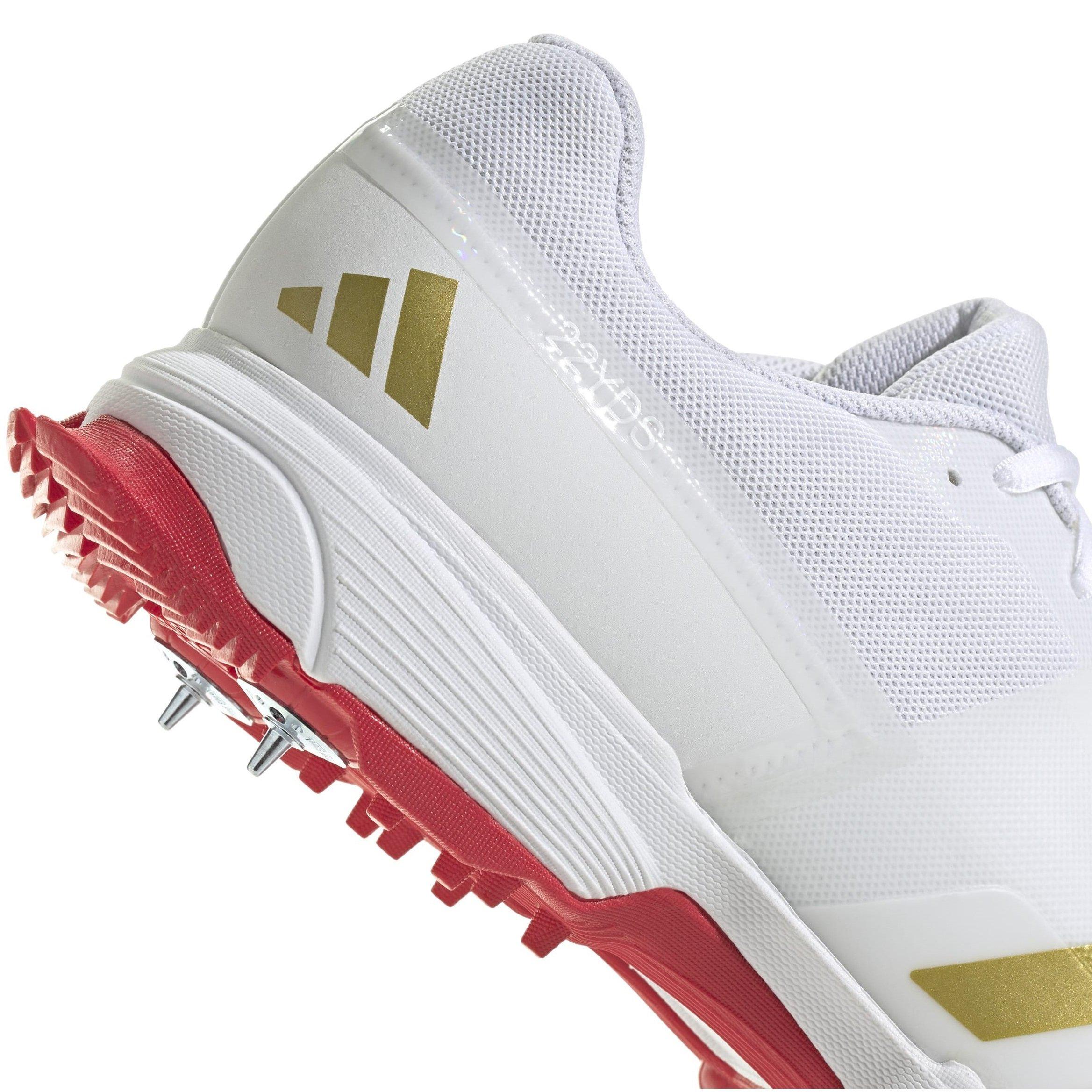 Hvid/Rød - adidas - Cricket Spikes - 7