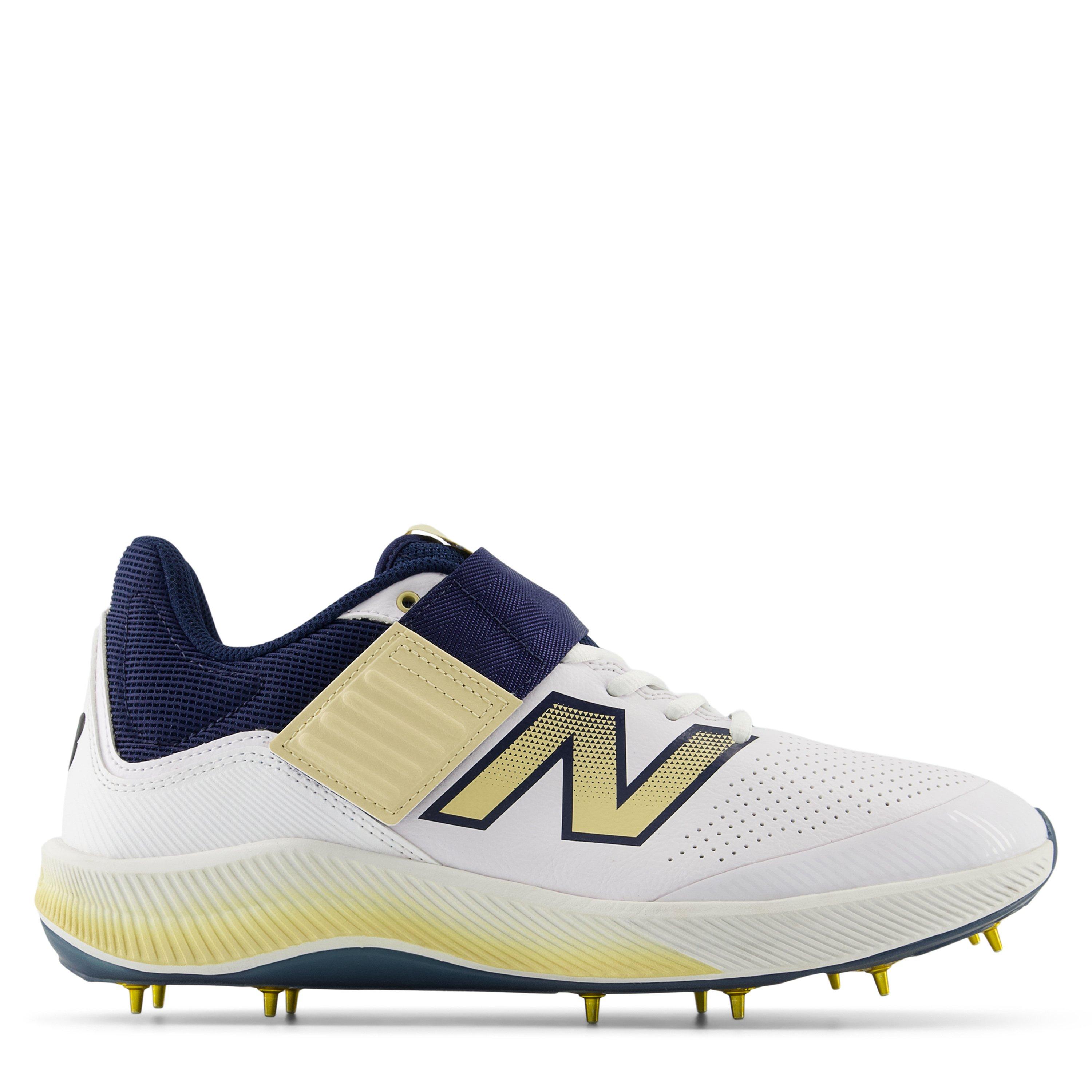 White/Blue - New Balance - Men's Spike Breathable Mesh Cricket Spikes - 1