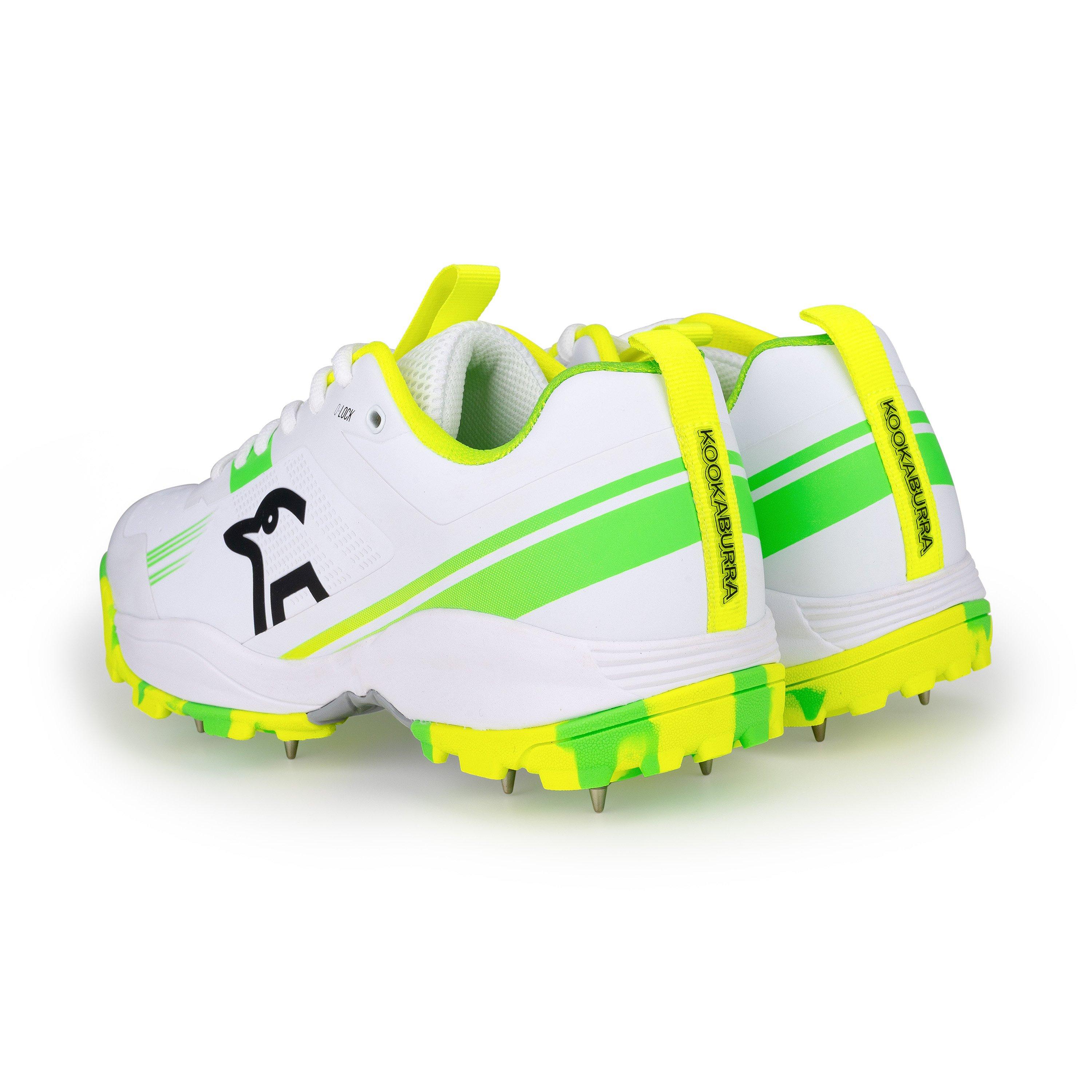 Branco/Verde - Kookaburra Sport - Pro 4.0 Cricket Shoe - Spike Sole - Adult - 4