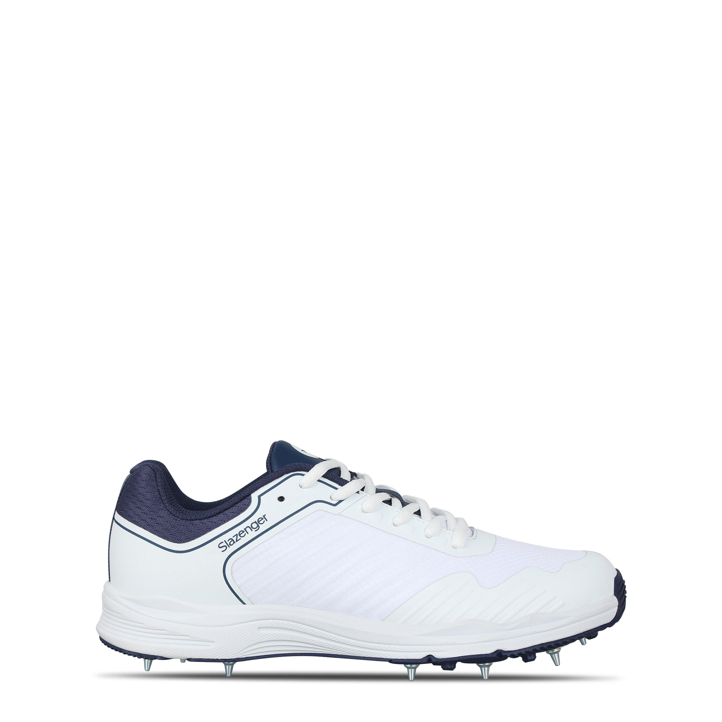 Slazenger Men's Cricket Spike - White/Navy - 11 (46)