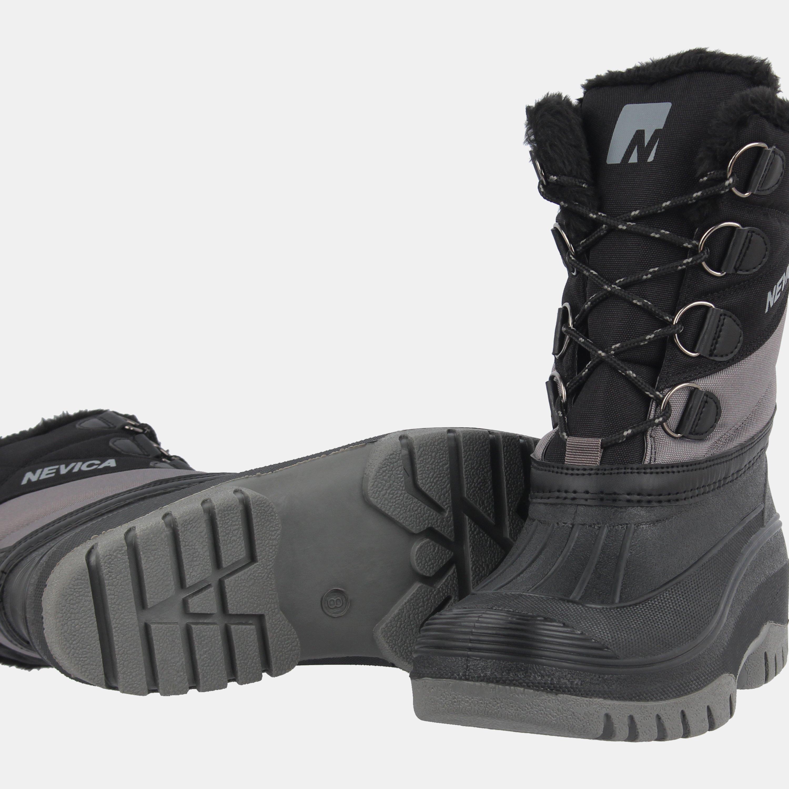 Cinza/Preto - Nevica - Lace Up EVA Insole Mid High Snow Boots - 3