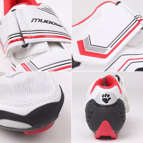 White/Black/Red - Muddyfox - RBS100 Mens Cycling Shoes - 6