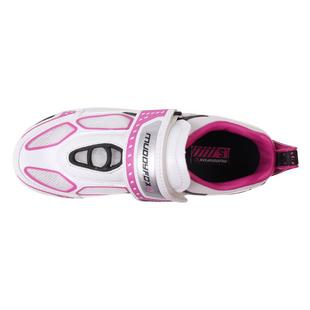 White/Blk/Pink - Muddyfox - TRI100 Ladies Cycling Shoes - 3