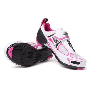 White/Blk/Pink - Muddyfox - TRI100 Ladies Cycling Shoes - 4