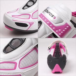 White/Blk/Pink - Muddyfox - TRI100 Ladies Cycling Shoes - 6