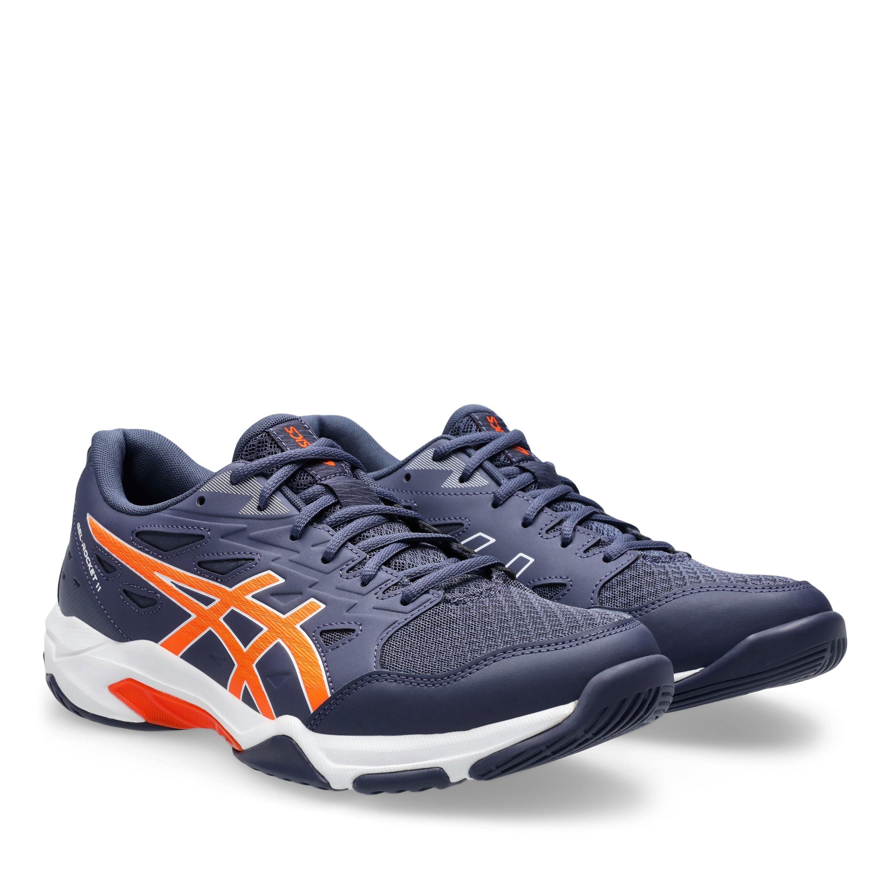 Indigo F/Orange - Asics - Gel-Rocket 11 Badminton Trainers Mens - 4