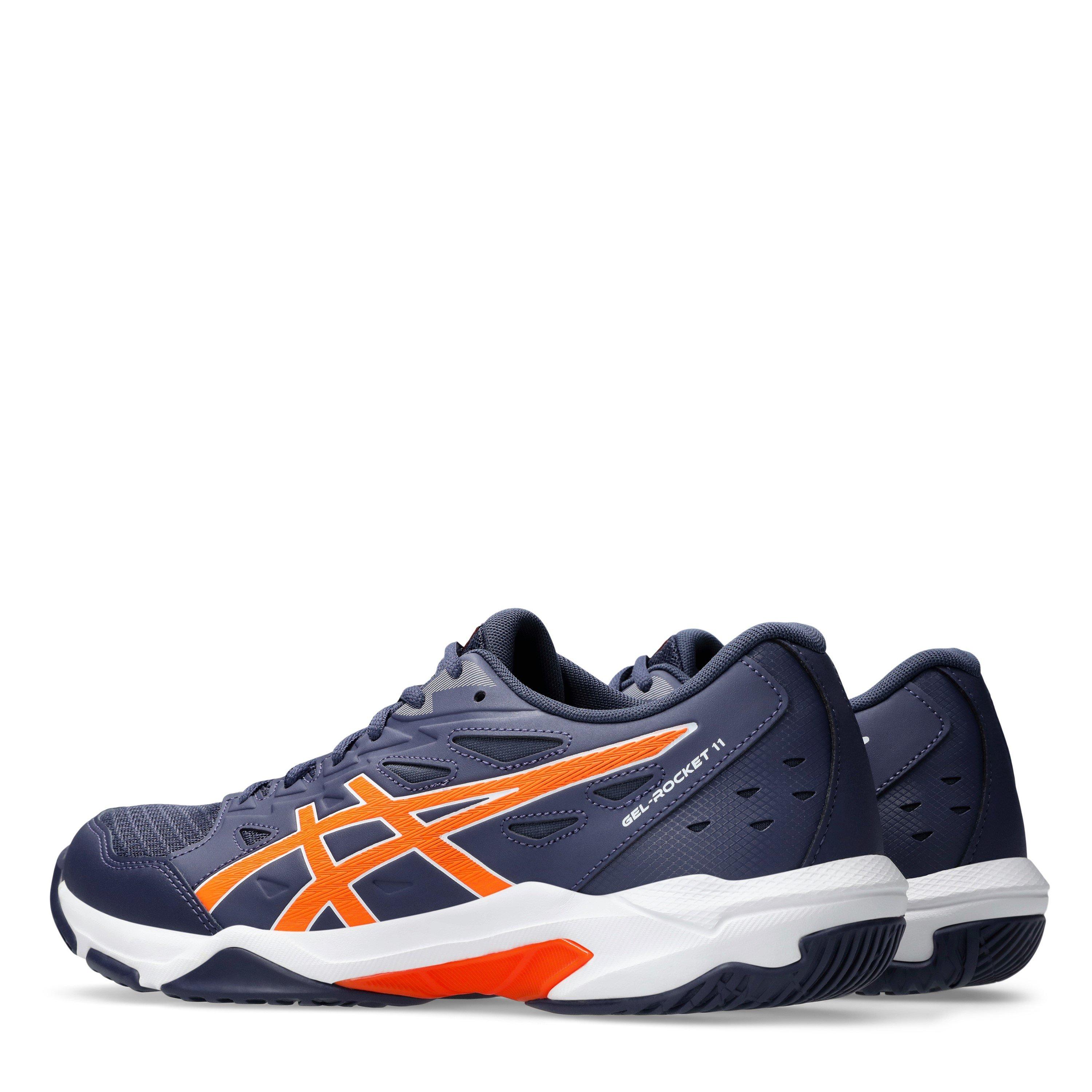 Indigo F/Orange - Asics - Gel-Rocket 11 Badminton Trainers Mens - 5