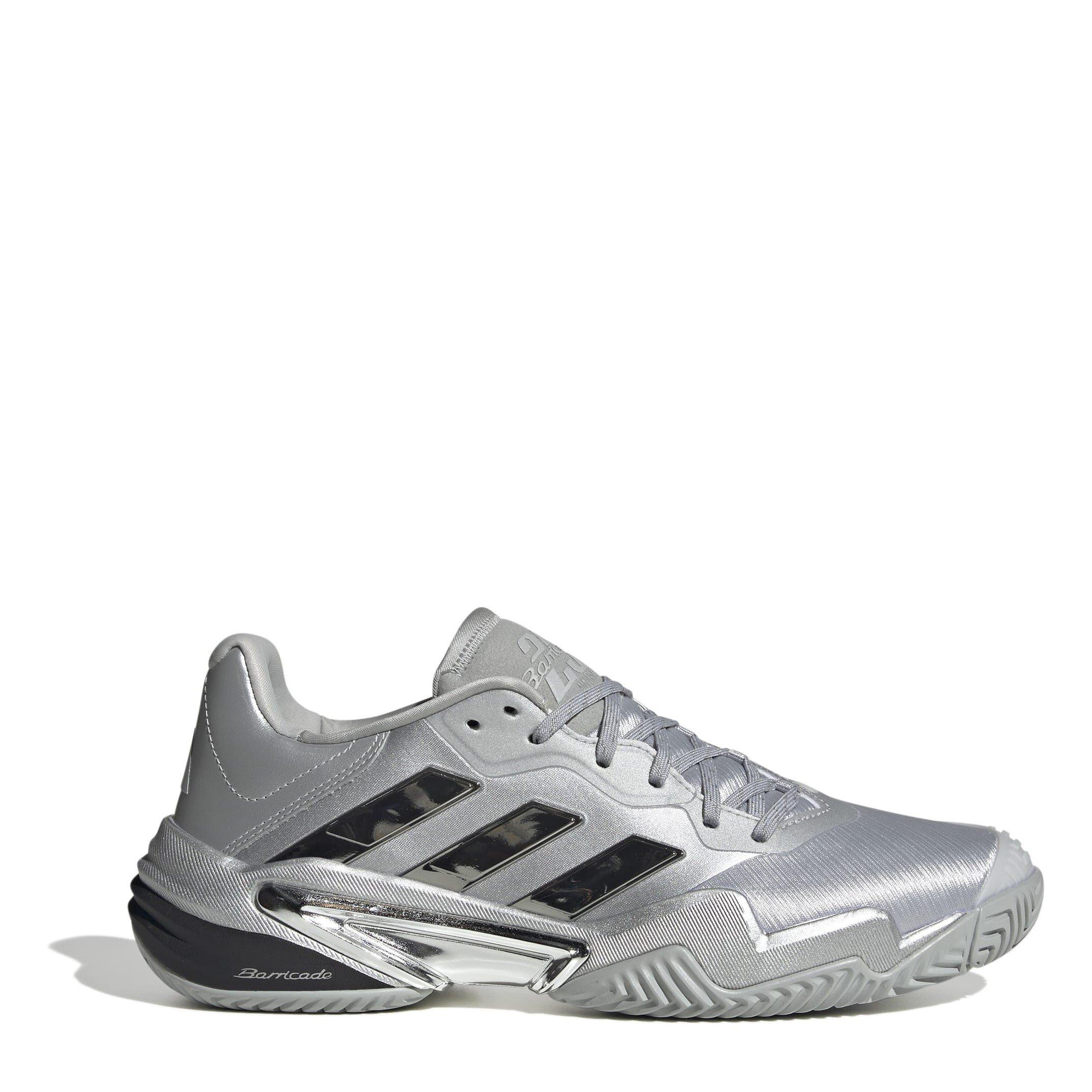 Adidas Men's Barricade 13 Silver Edition Tennis Shoes - Silver Met/Grey - 7 (40.7)