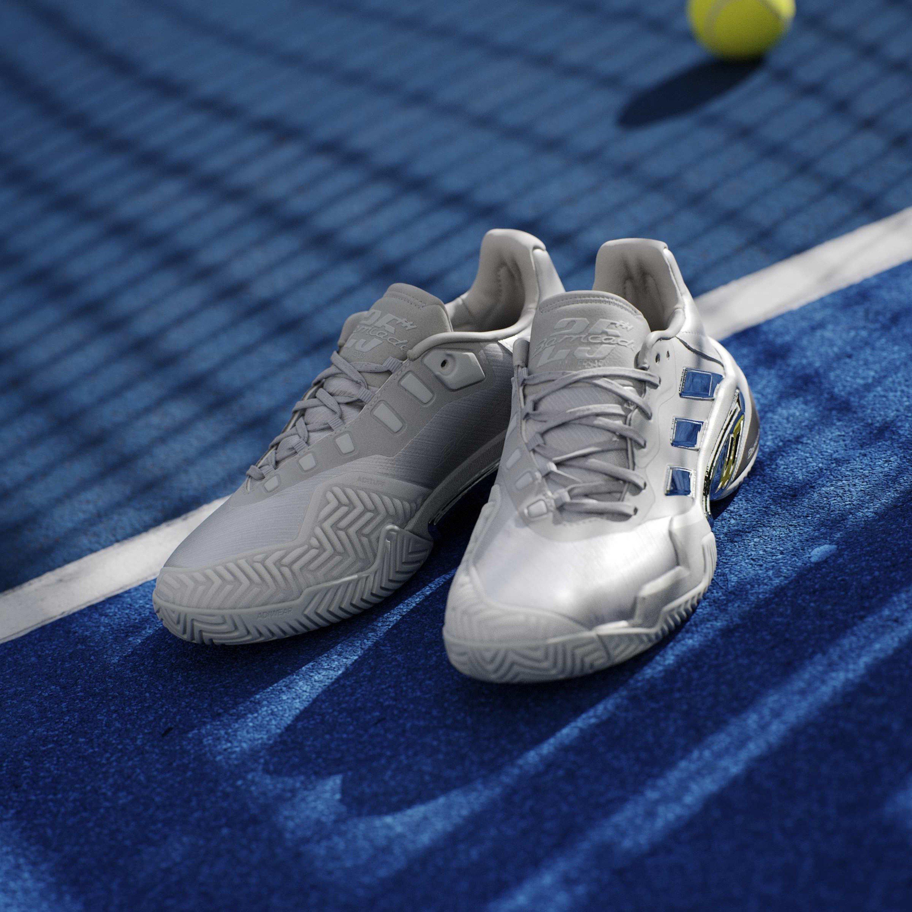 Silver met/Grey - adidas - Barricade 13 Silver Edition Tennis Shoes Mens - 12