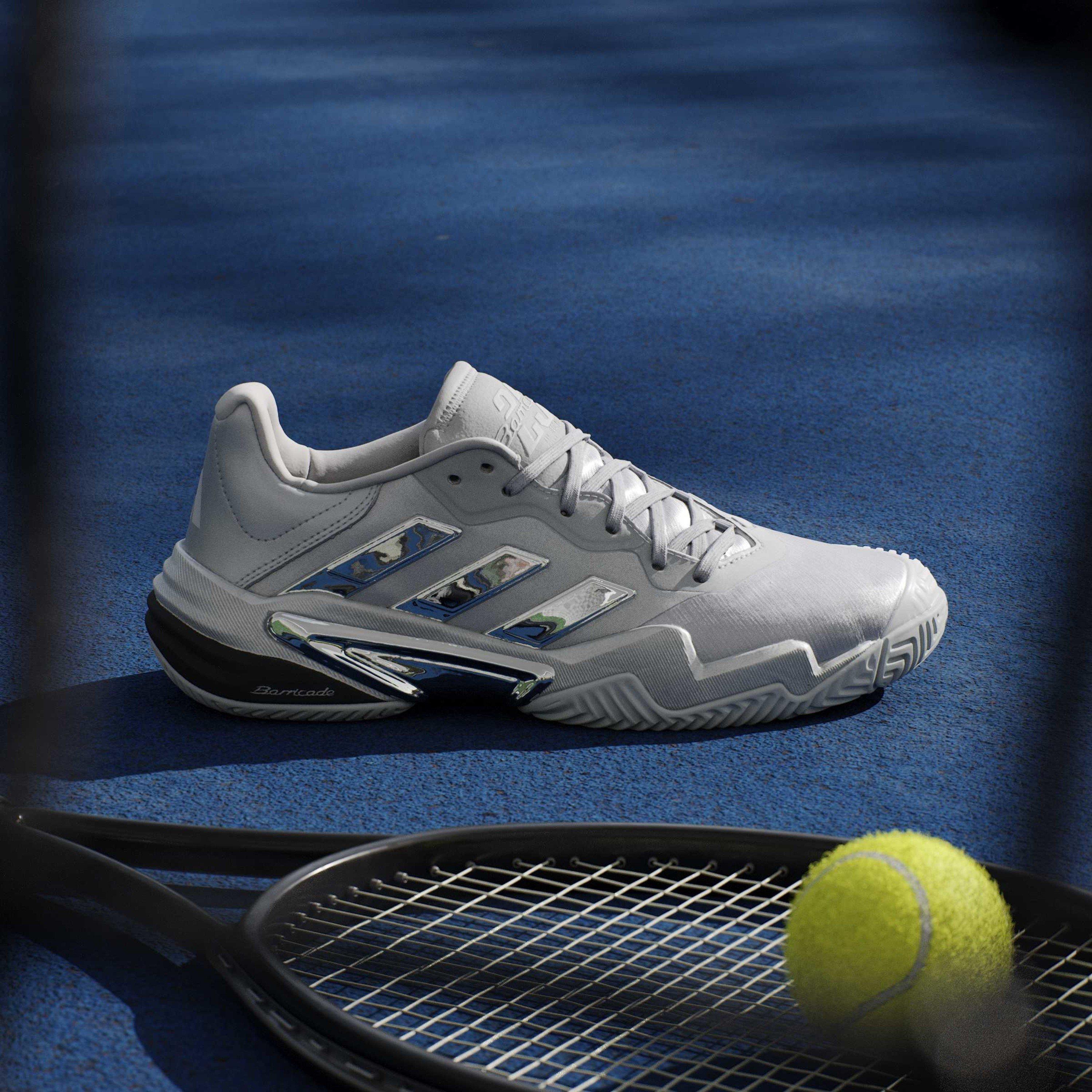Silver met/Grey - adidas - Barricade 13 Silver Edition Tennis Shoes Mens - 10
