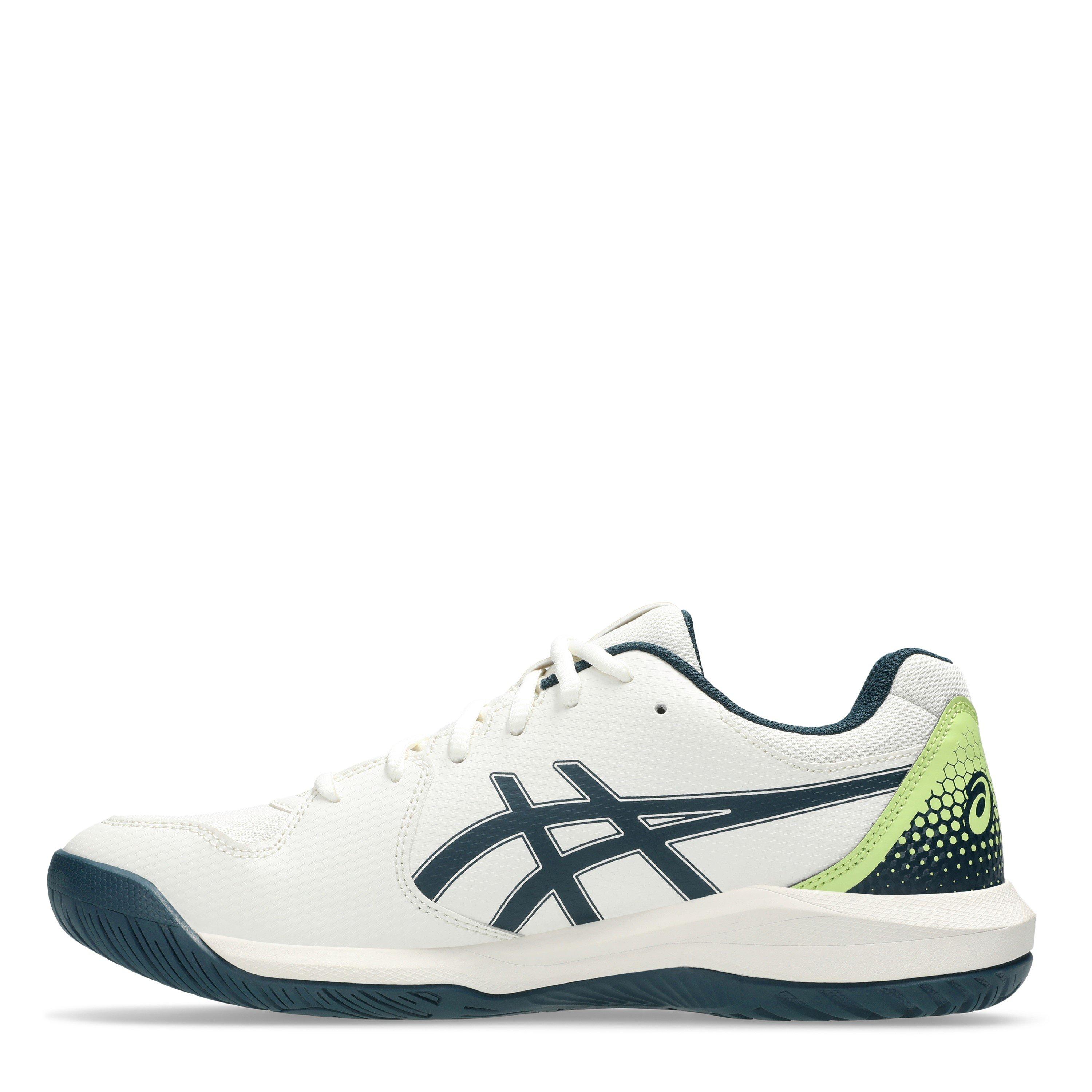 CREAM/TEAL - Asics - Gel-Dedicate 8 Mens Pickleball Shoes - 2