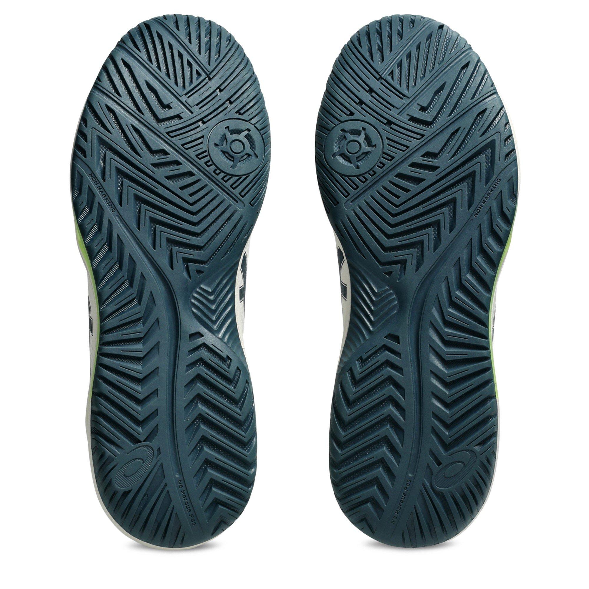 CREAM/TEAL - Asics - Gel-Dedicate 8 Mens Pickleball Shoes - 3