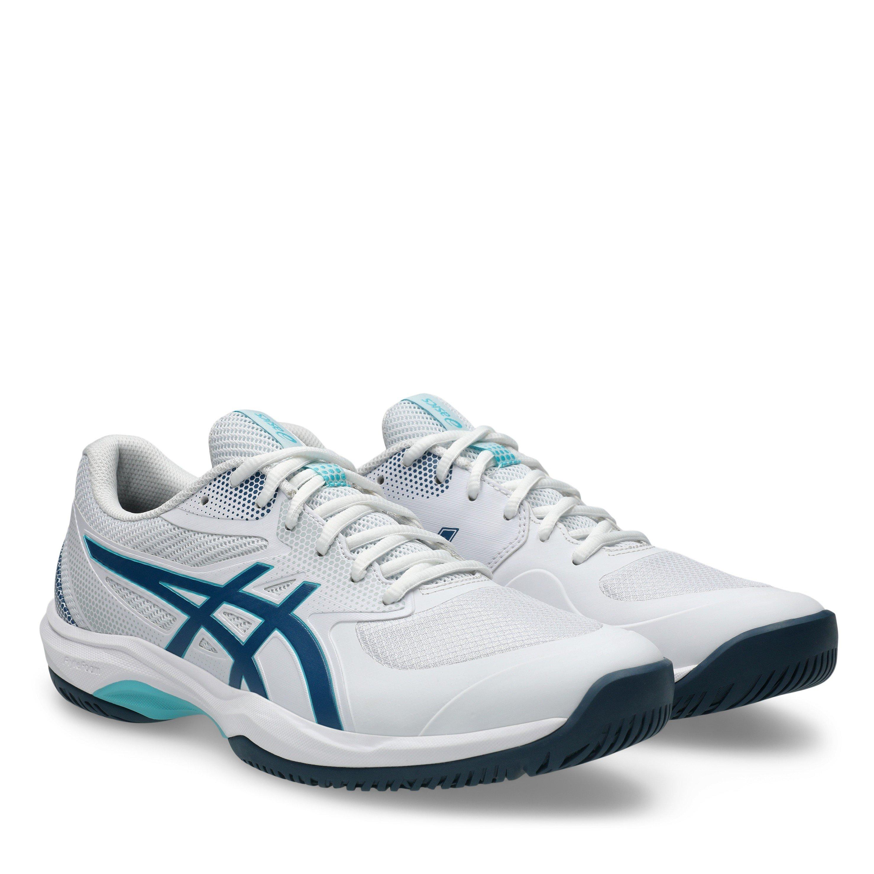 Wht/Mako Blue - Asics - Game FF Mens Pickleball Shoes - 4