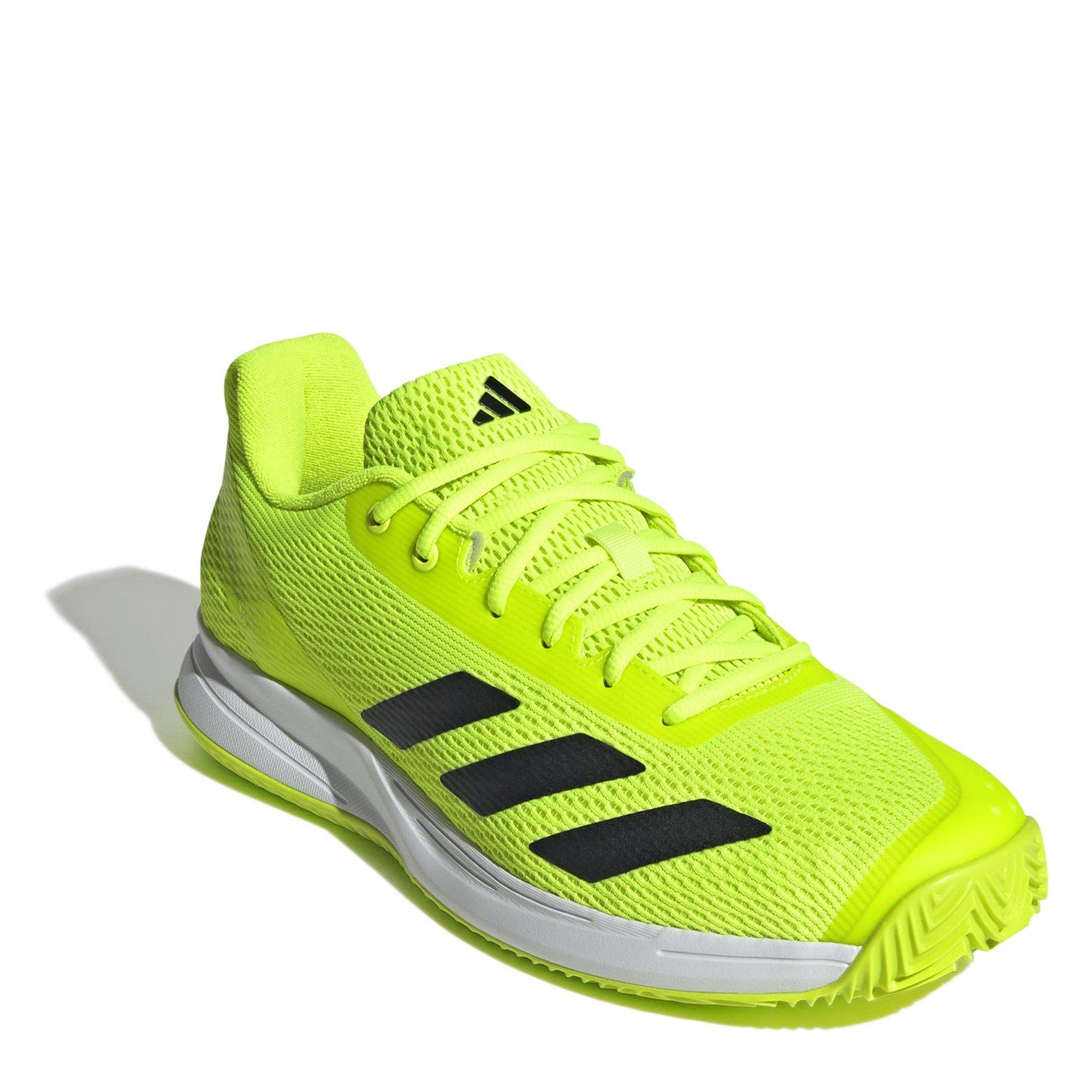 Lemon/Blck/Wht - adidas - Courtflash Speed 2 Tennis Shoes Mens - 3