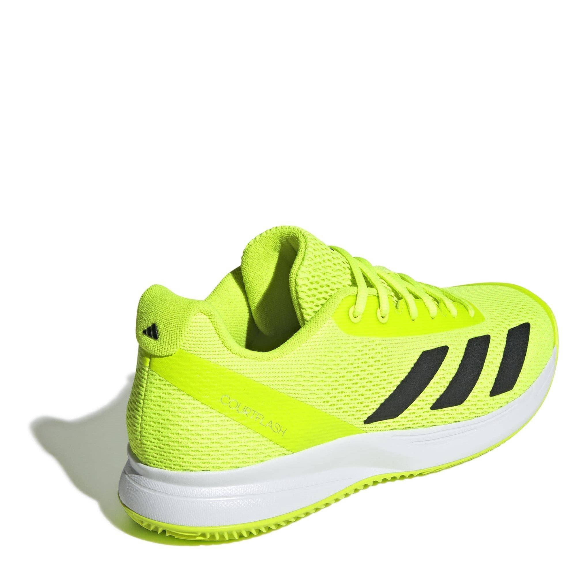 Lemon/Blck/Wht - adidas - Courtflash Speed 2 Tennis Shoes Mens - 4