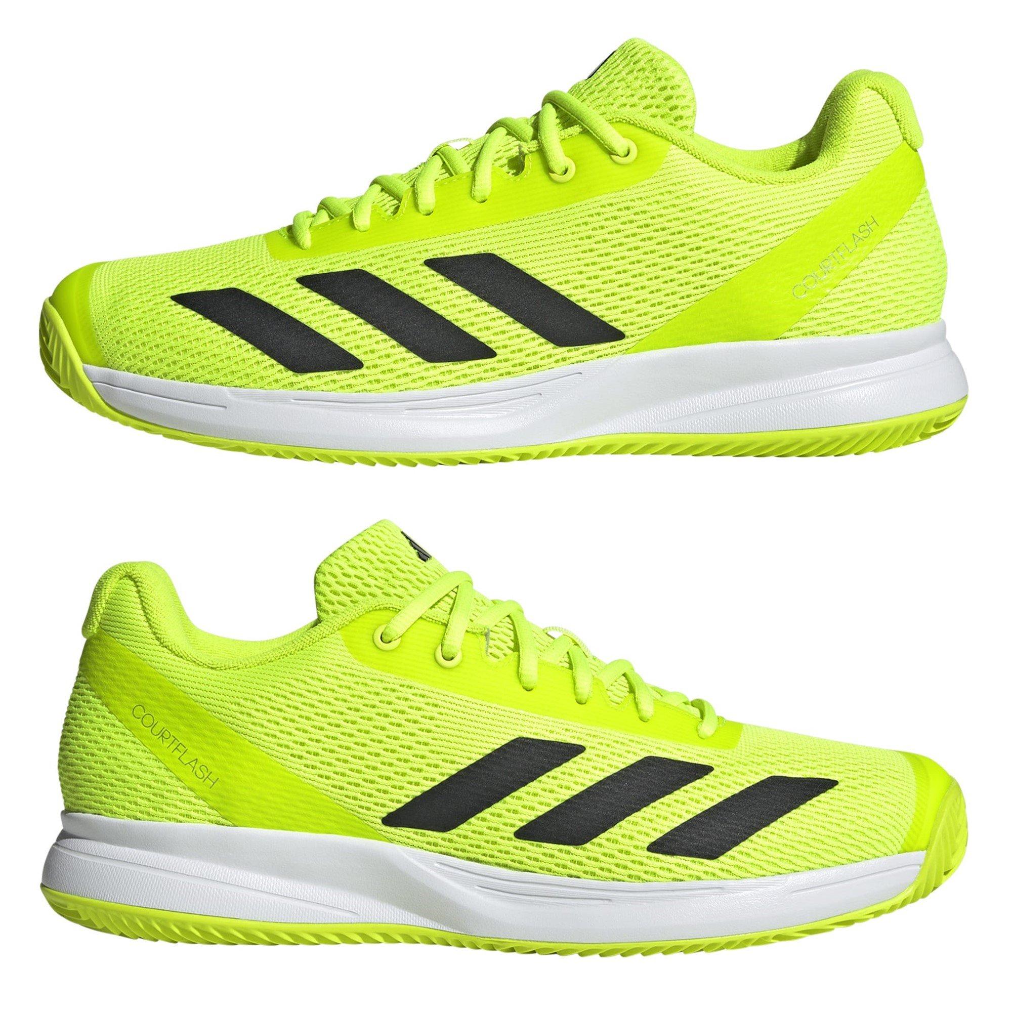 Lemon/Blck/Wht - adidas - Courtflash Speed 2 Tennis Shoes Mens - 9