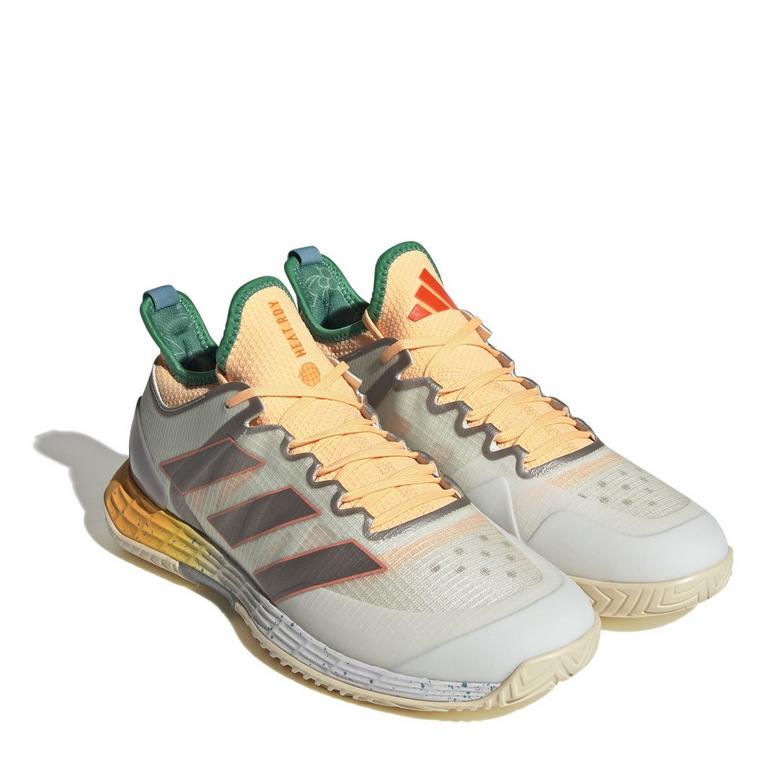 Blanc/Taupe/Orange - adidas - braided-detail satin sandals Braun - 3