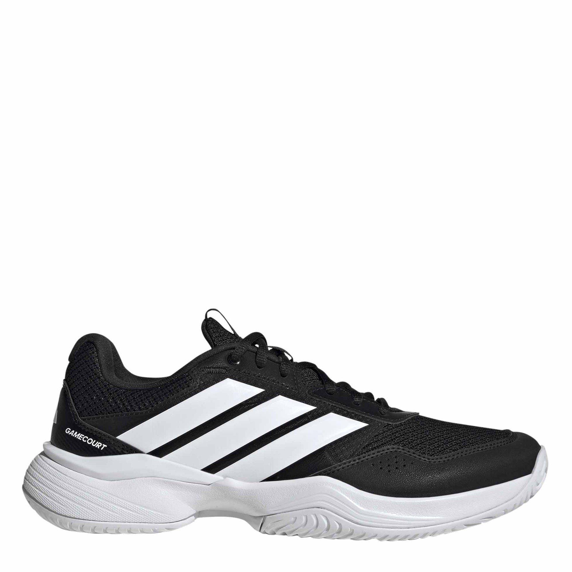 Black/Ft White - adidas - GameCourt 3 All Court Mens Tennis Shoes - 1