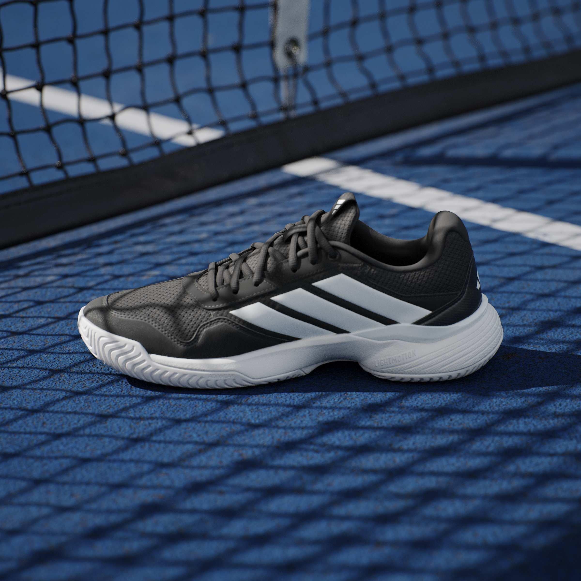 Black/Ft White - adidas - GameCourt 3 All Court Mens Tennis Shoes - 14