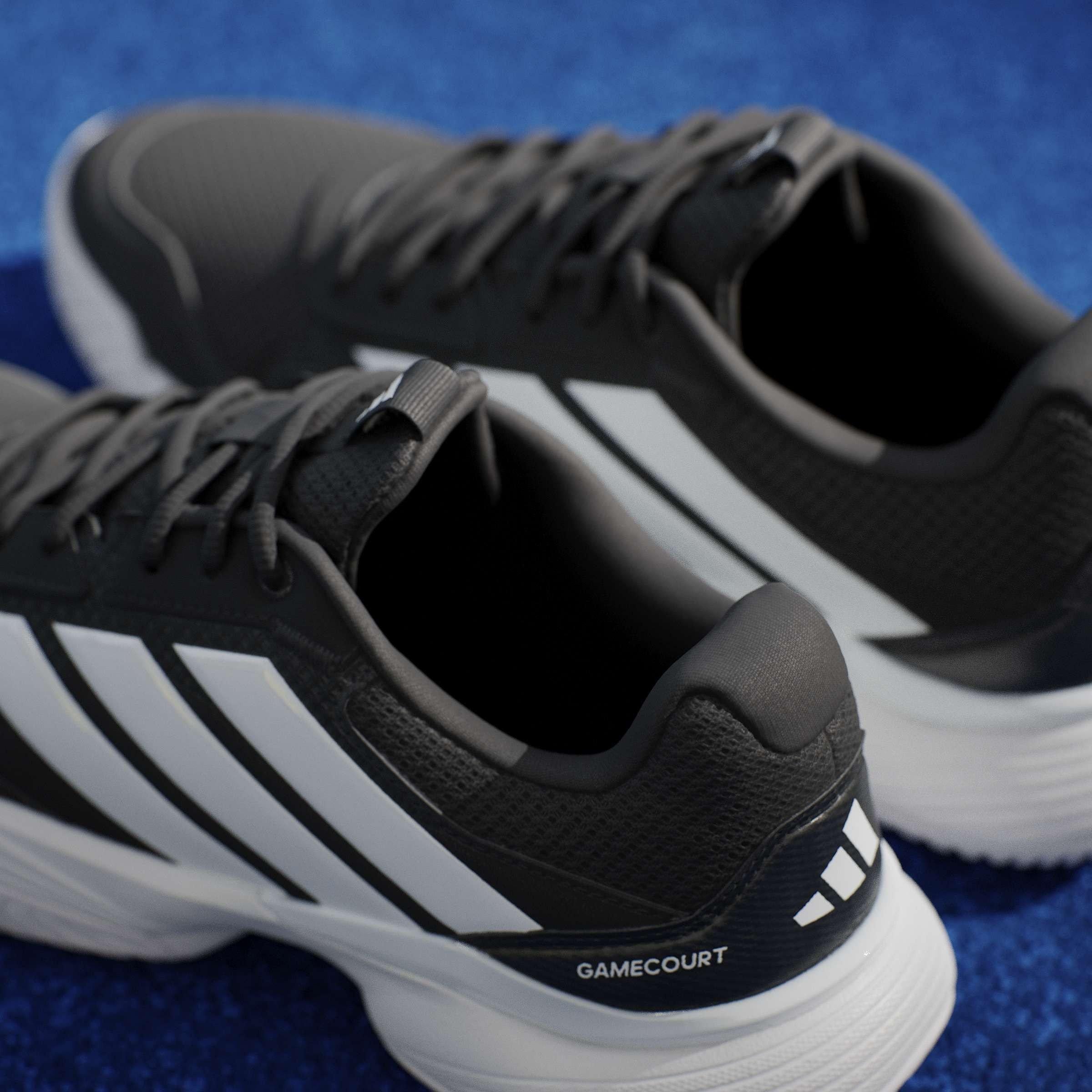 Black/Ft White - adidas - GameCourt 3 All Court Mens Tennis Shoes - 16