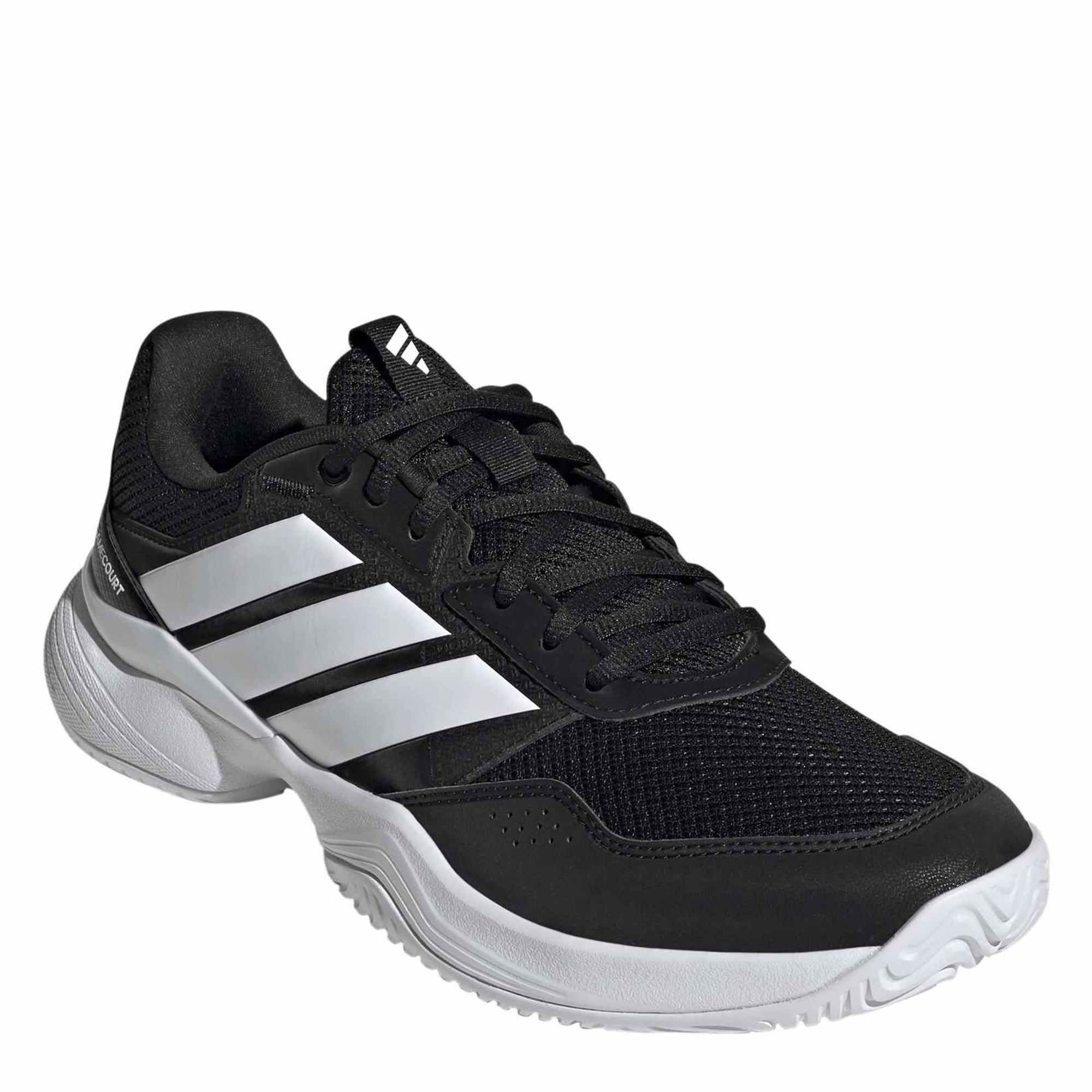 Black/Ft White - adidas - GameCourt 3 All Court Mens Tennis Shoes - 3