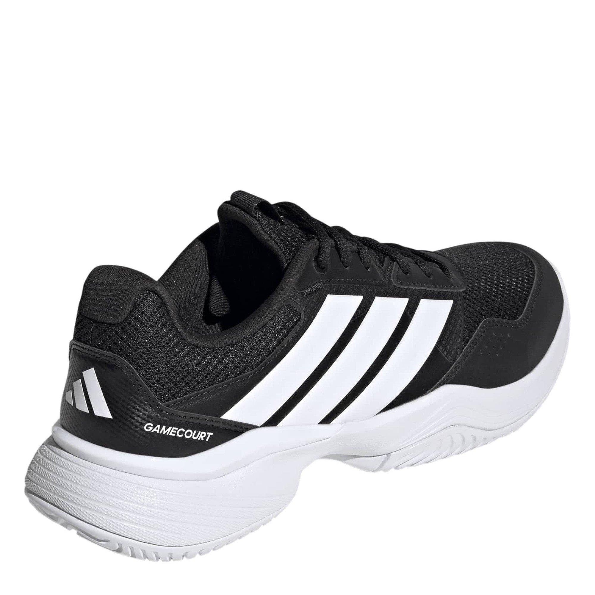 Black/Ft White - adidas - GameCourt 3 All Court Mens Tennis Shoes - 4
