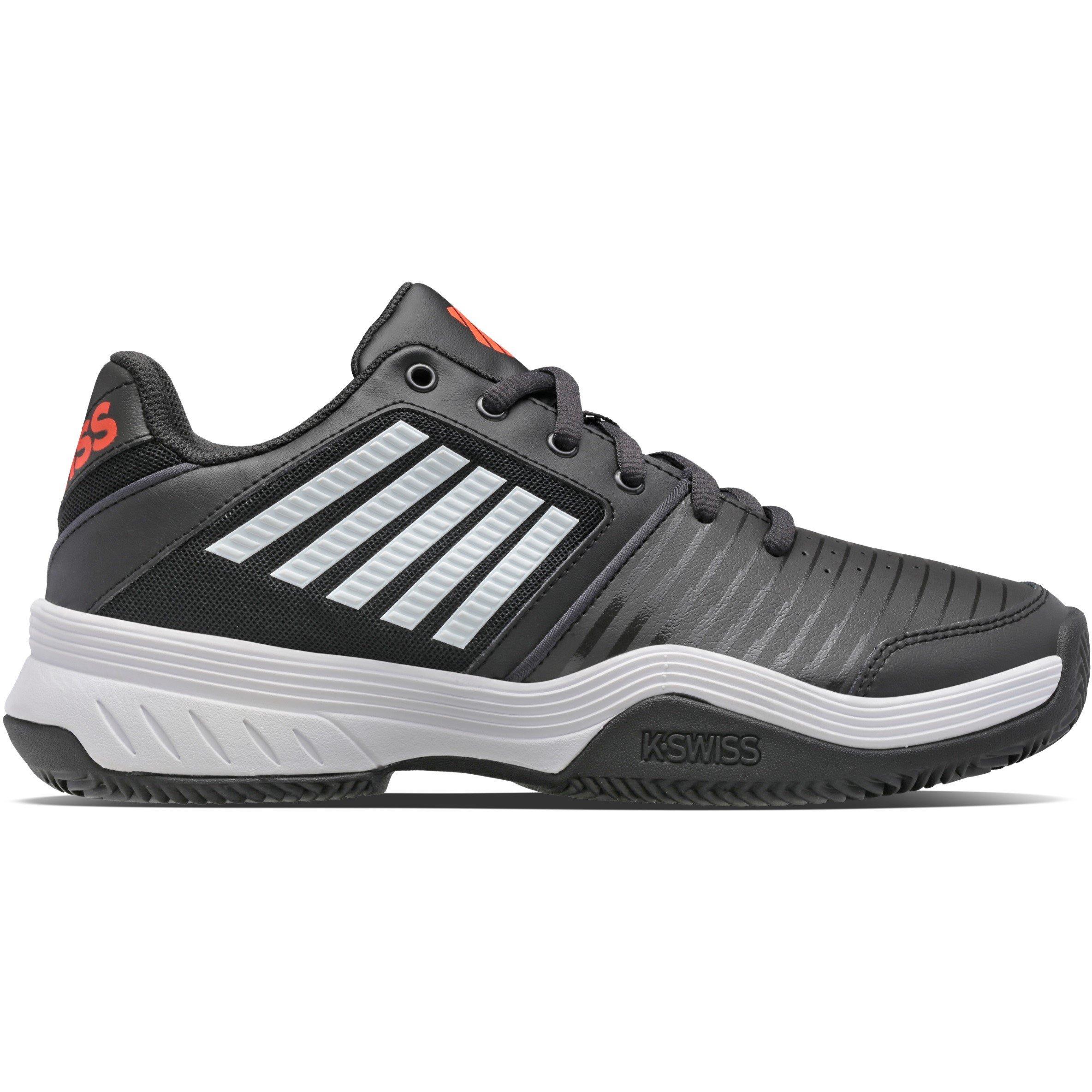 K-Swiss Men's Court Express Hb Clay Court Lace Up Tennis Shoes - Limo/White/Red - 9.5 (44)