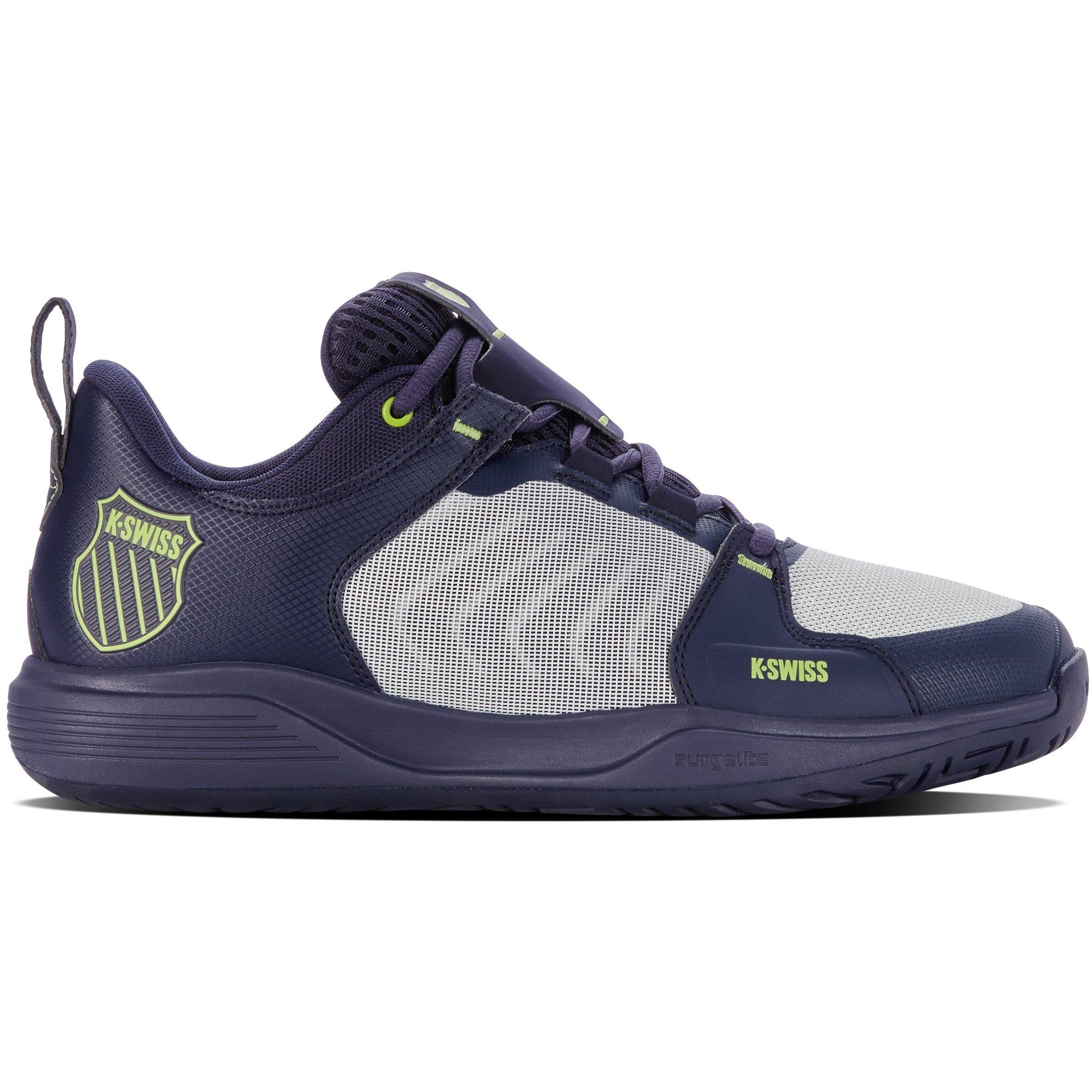K-Swiss Men's Ultrashot Team Lace Up Tennis Shoes - Pea/Gray/Lime - 10.5(45.5)