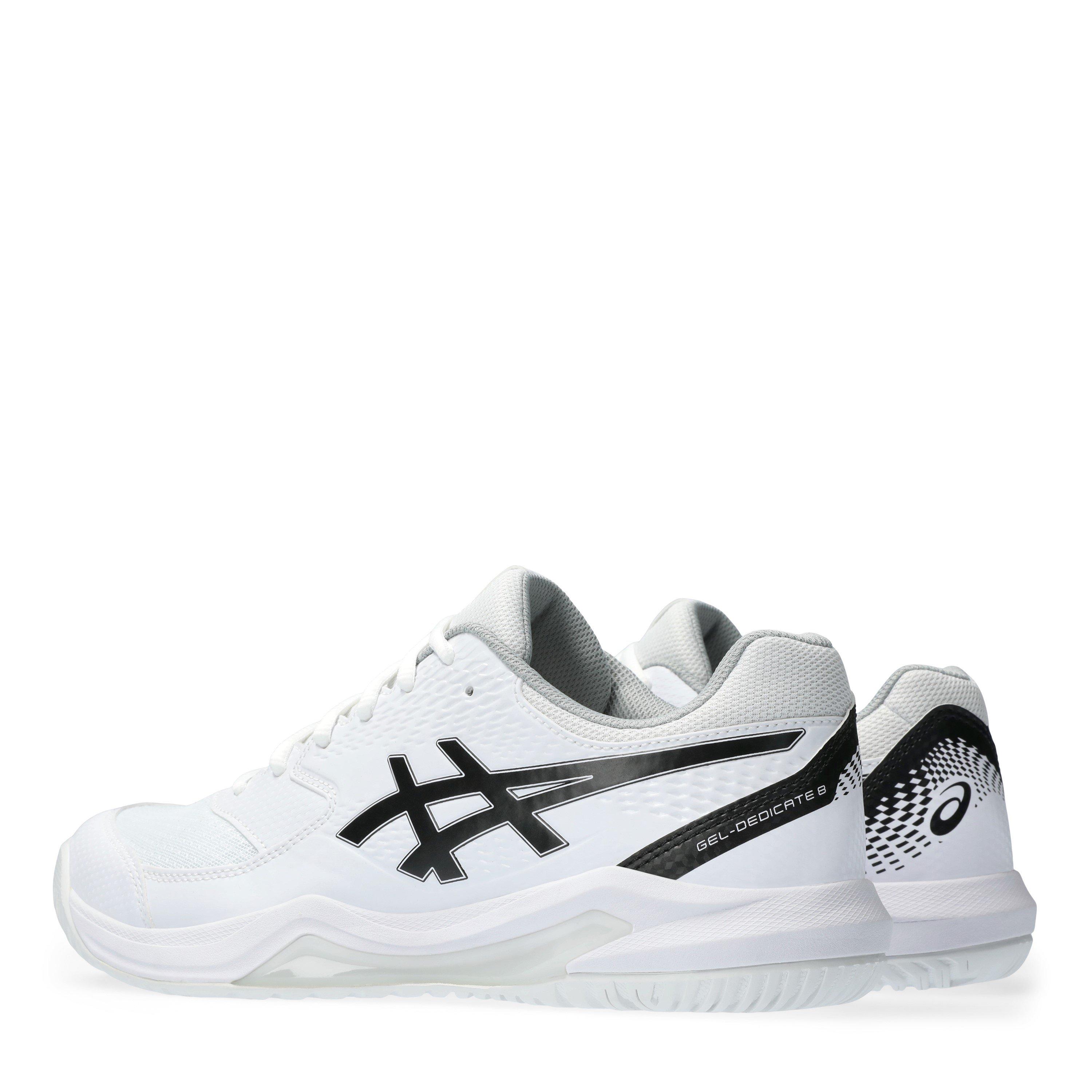 White/Black - Asics - Gel-Dedicate 8 Tennis Shoes Mens - 5