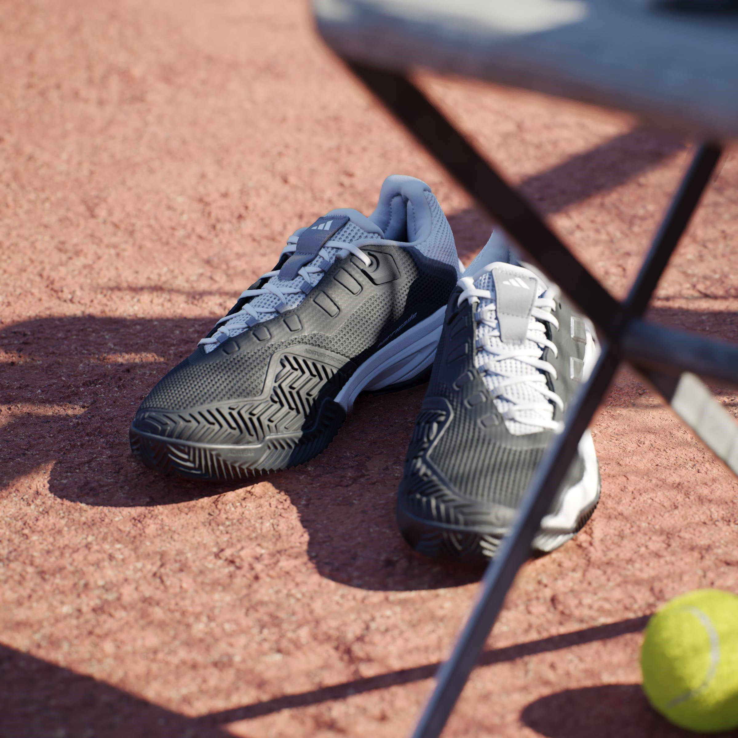 Nero/Bianco/Argento - adidas - Barricade 13 Clay Tennis Shoes Mens - 14