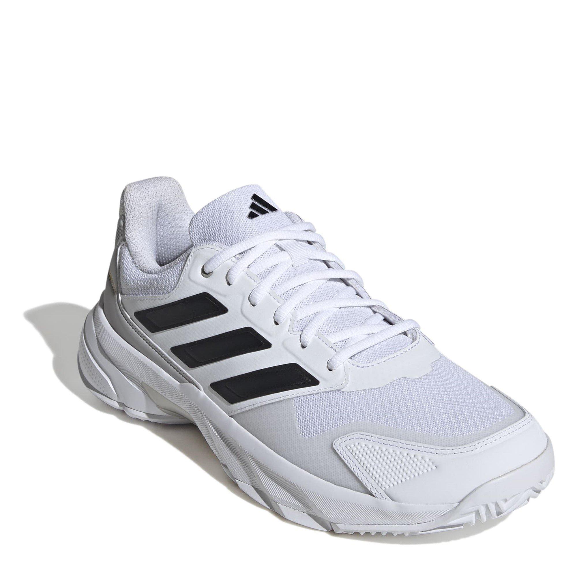 White/Black - adidas - CourtJam Control 3 Tennis Shoes Mens - 3