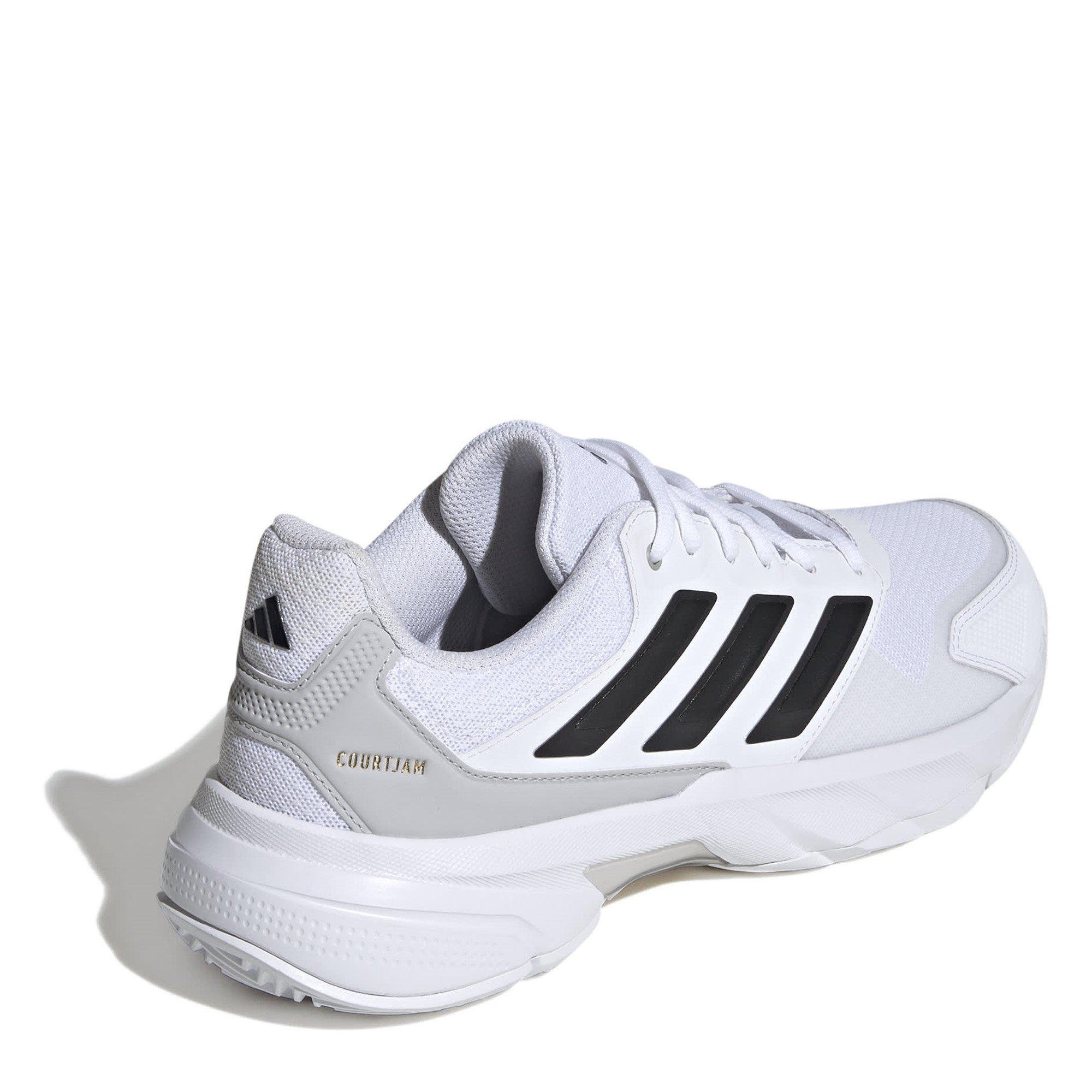 White/Black - adidas - CourtJam Control 3 Tennis Shoes Mens - 4