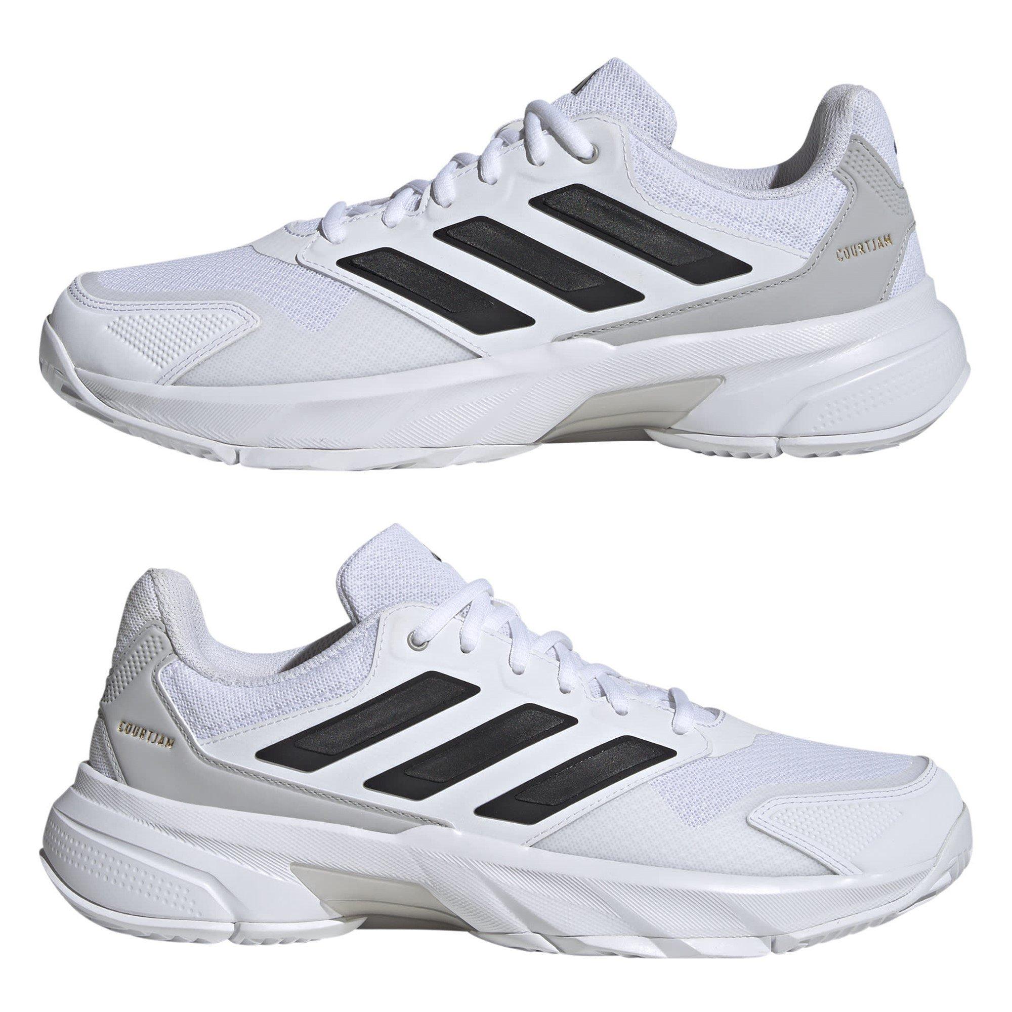 White/Black - adidas - CourtJam Control 3 Tennis Shoes Mens - 9