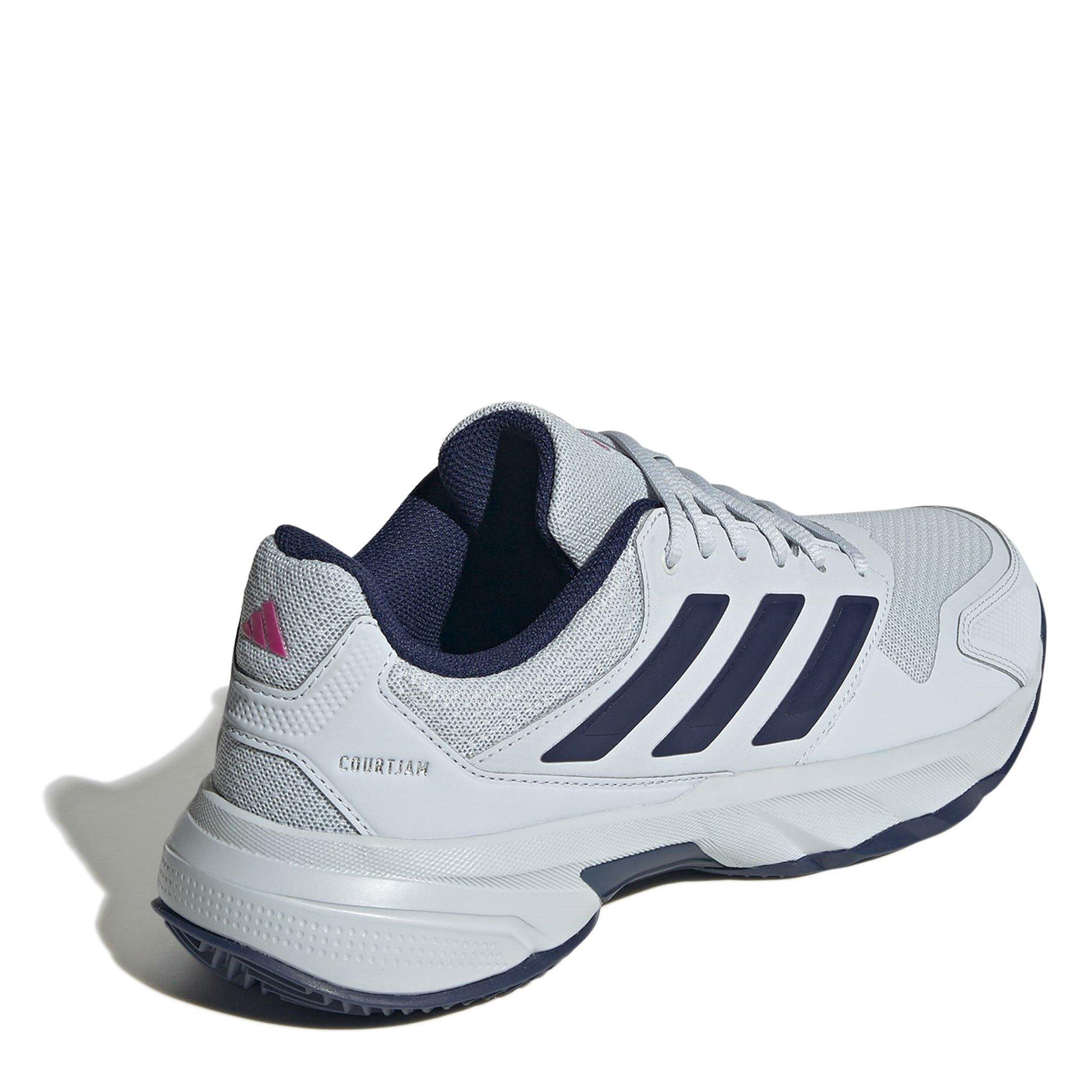 White/Blue - adidas - CourtJam Control 3 Clay Tennis Shoes Mens - 5