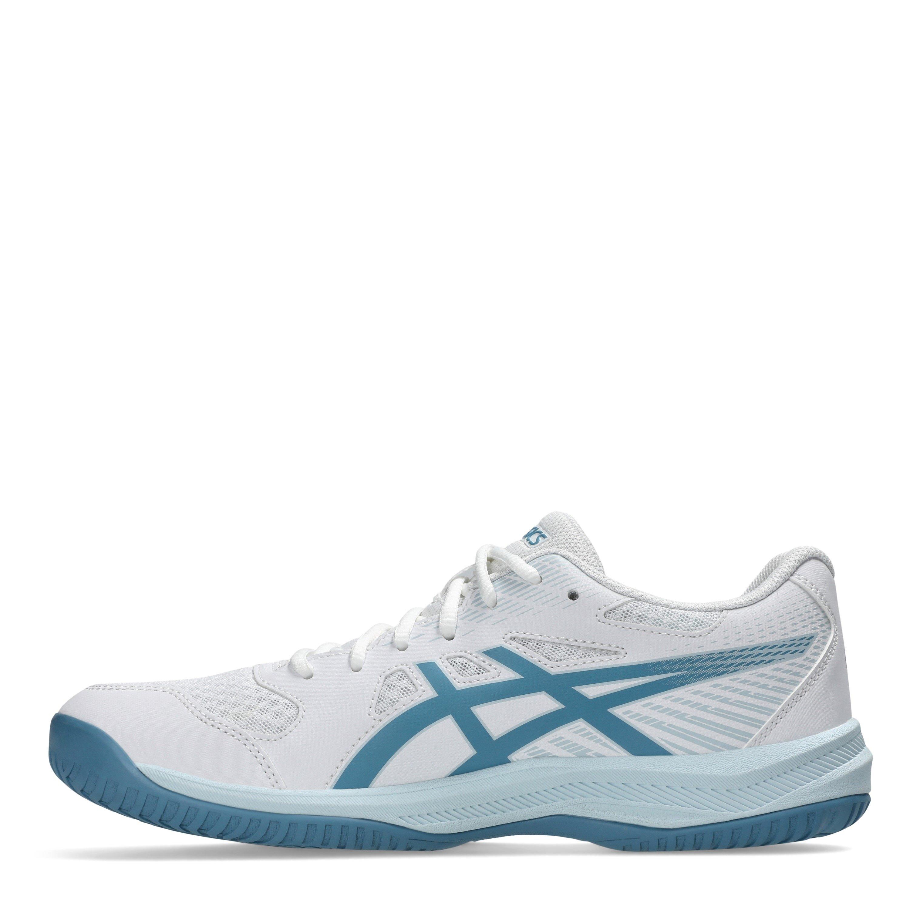 WHITE/SABA BLUE - Asics - Upcourt 6 Mens Badminton Shoes - 2