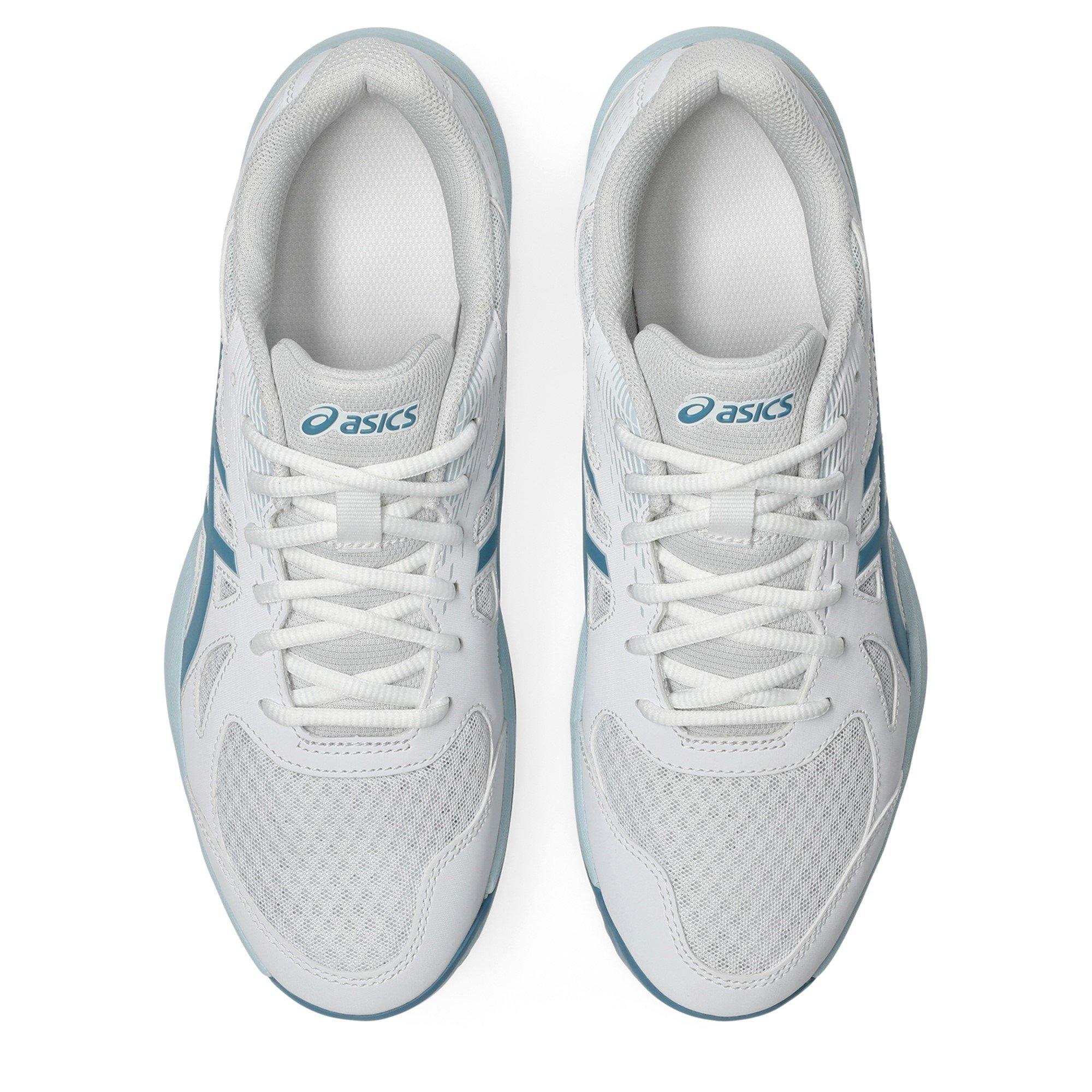 WHITE/SABA BLUE - Asics - Upcourt 6 Mens Badminton Shoes - 6