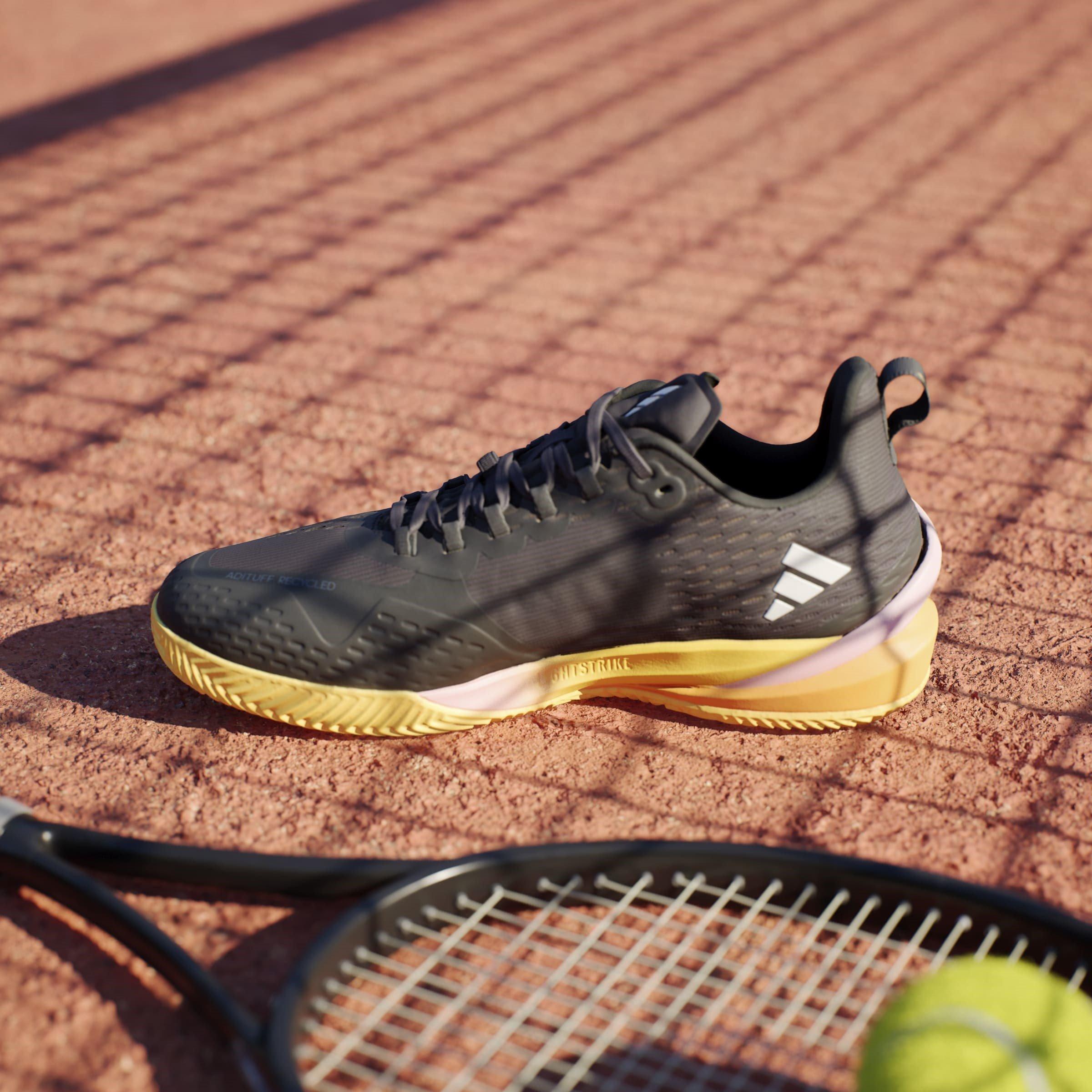 Blk/Met/Sprk - adidas - Adizero Cybersonic Clay Tennis Shoes Mens - 15