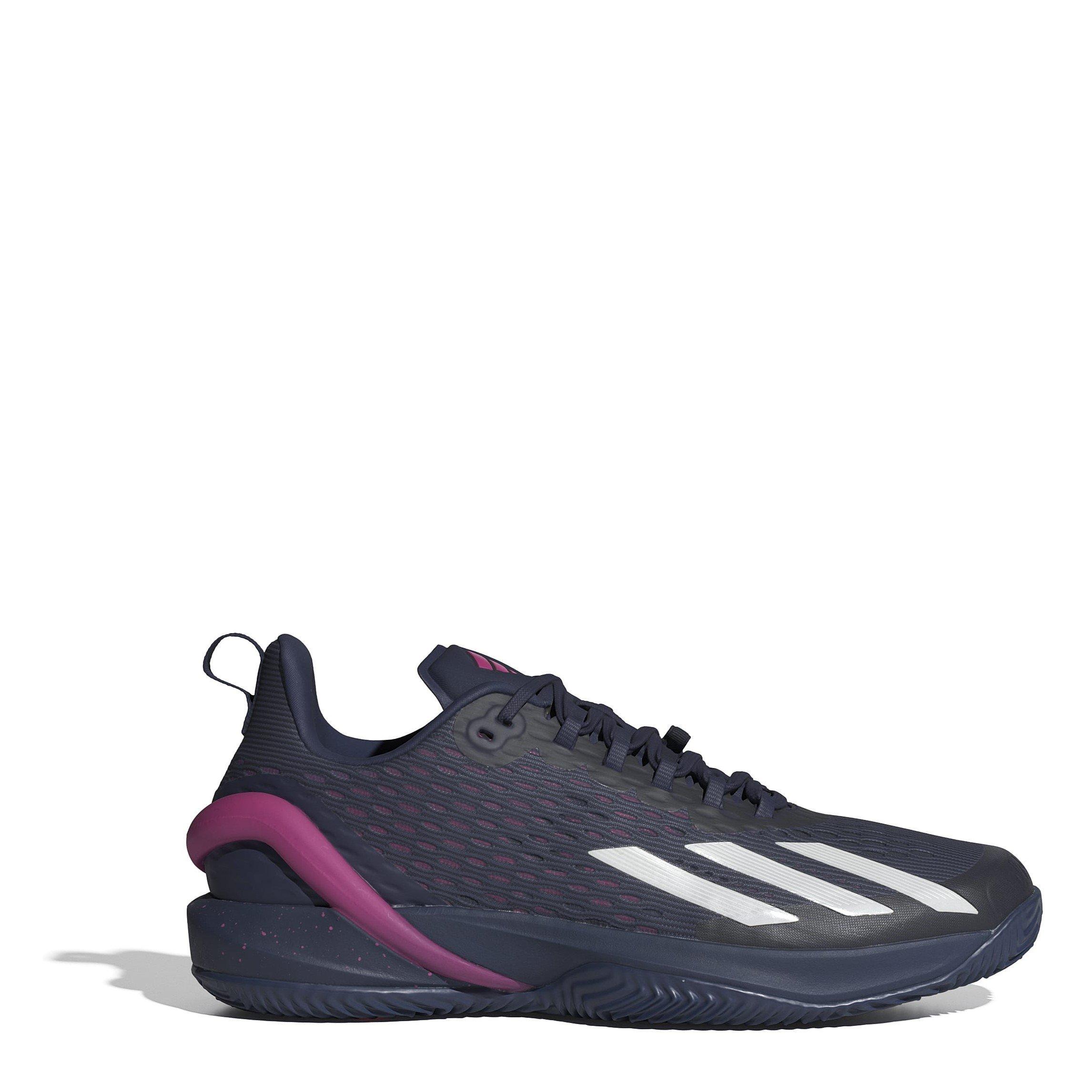 Adidas Men's Adizero Cybersonic Clay Tennis Shoes - Blue/Met/Pink - 9 (43.3)