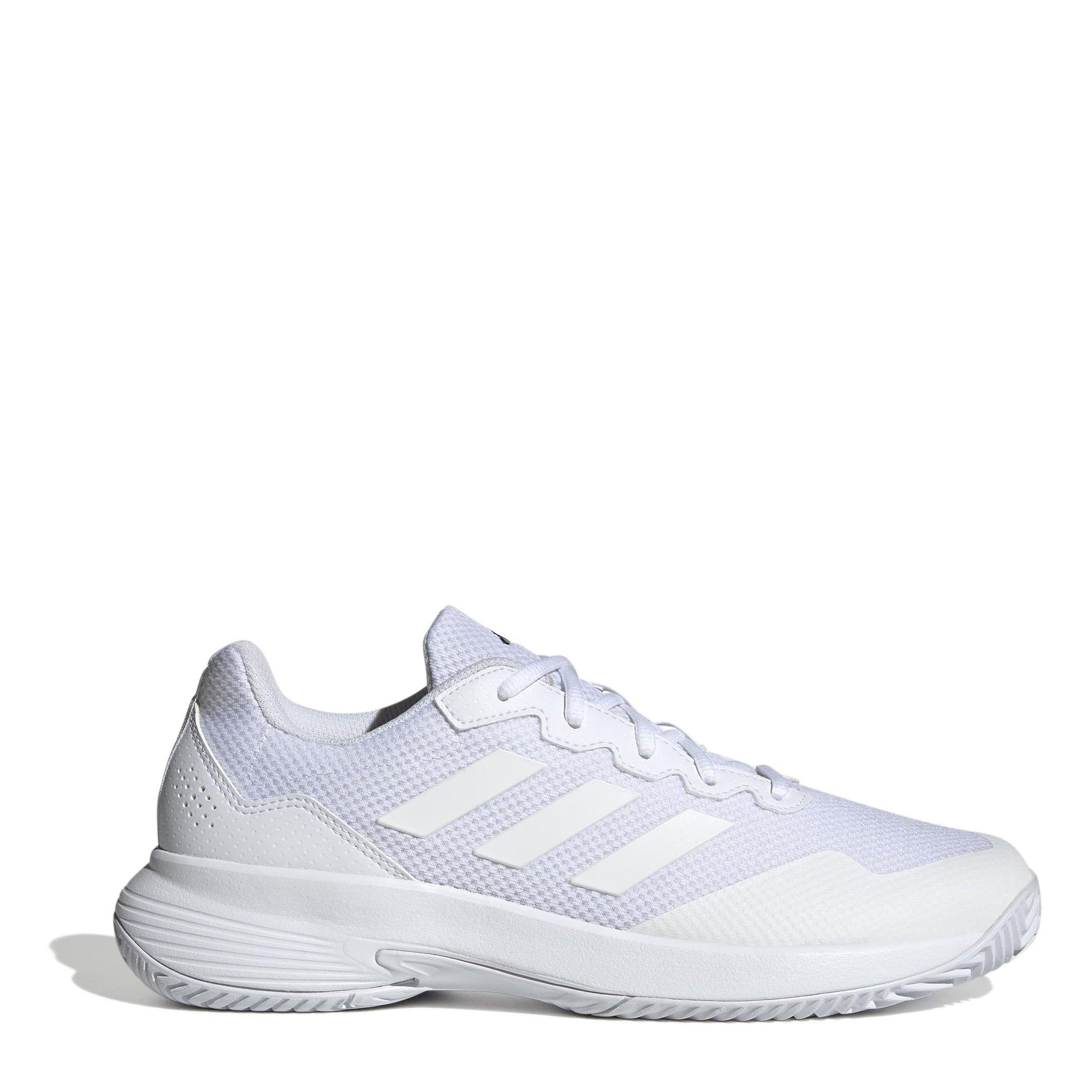 adidas Men's Gamecourt Tennis Shoes - White/Mtte Slvr