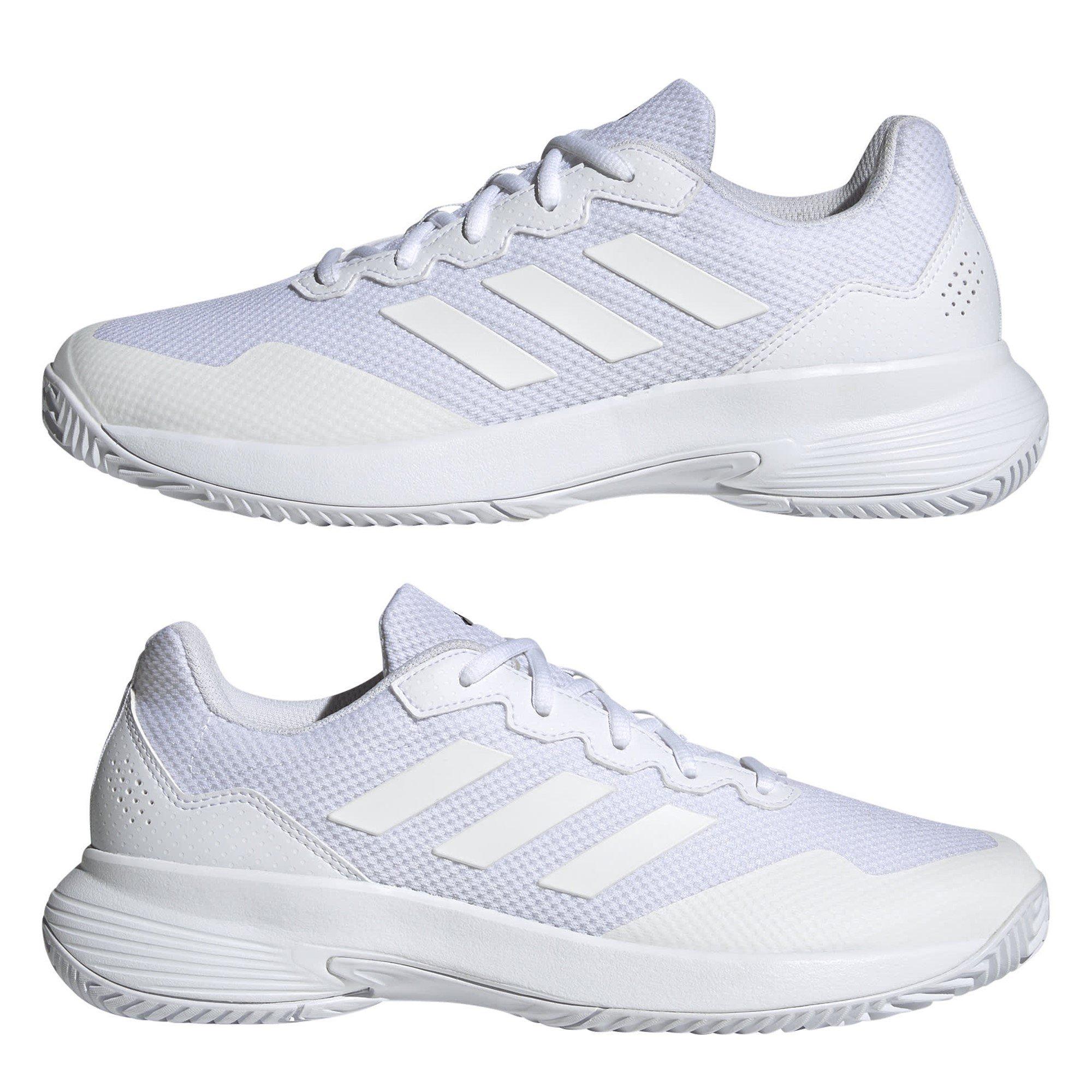 Weiß/Matt Silber - adidas - Gamecourt Tennis Shoes - 11