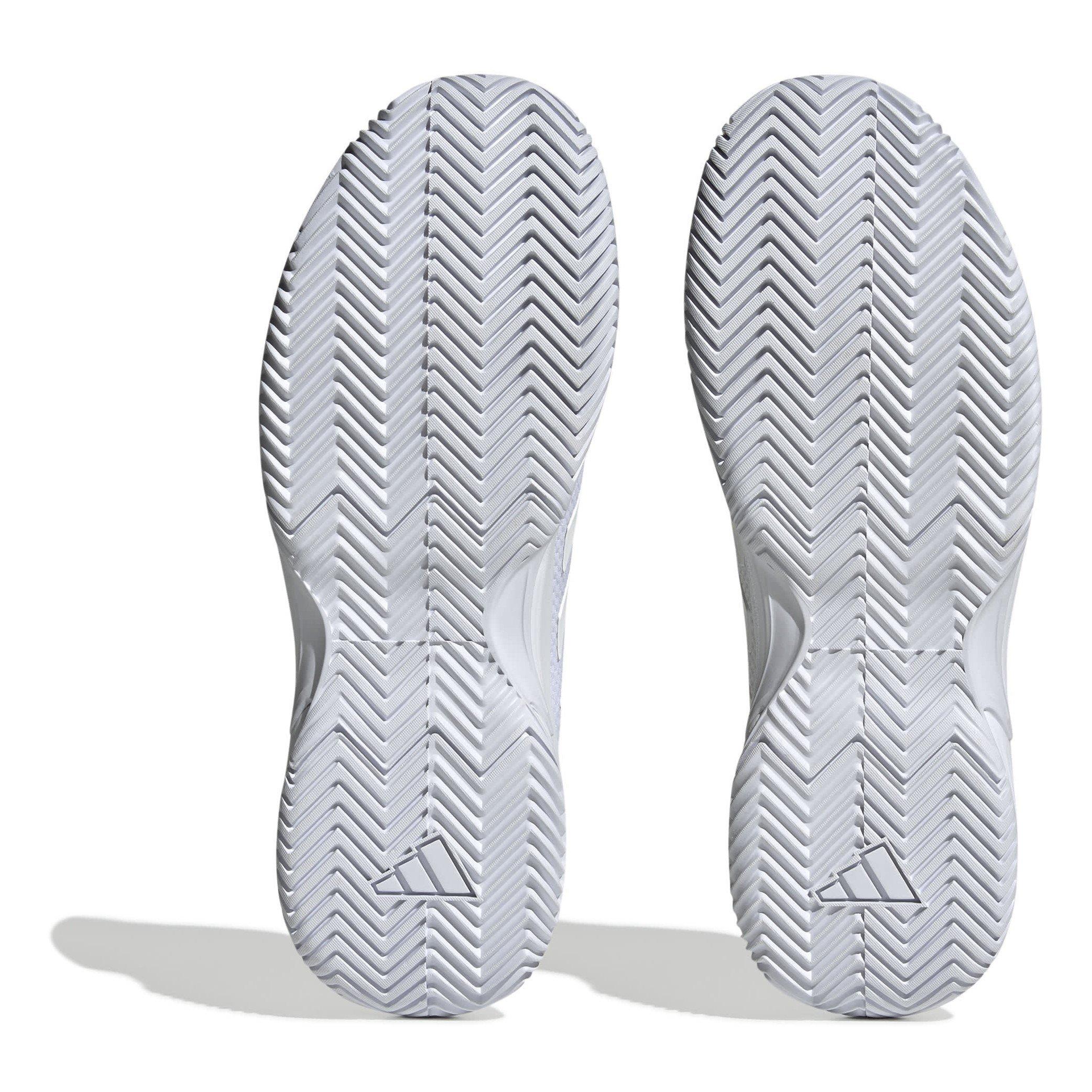 Weiß/Matt Silber - adidas - Gamecourt Tennis Shoes - 6