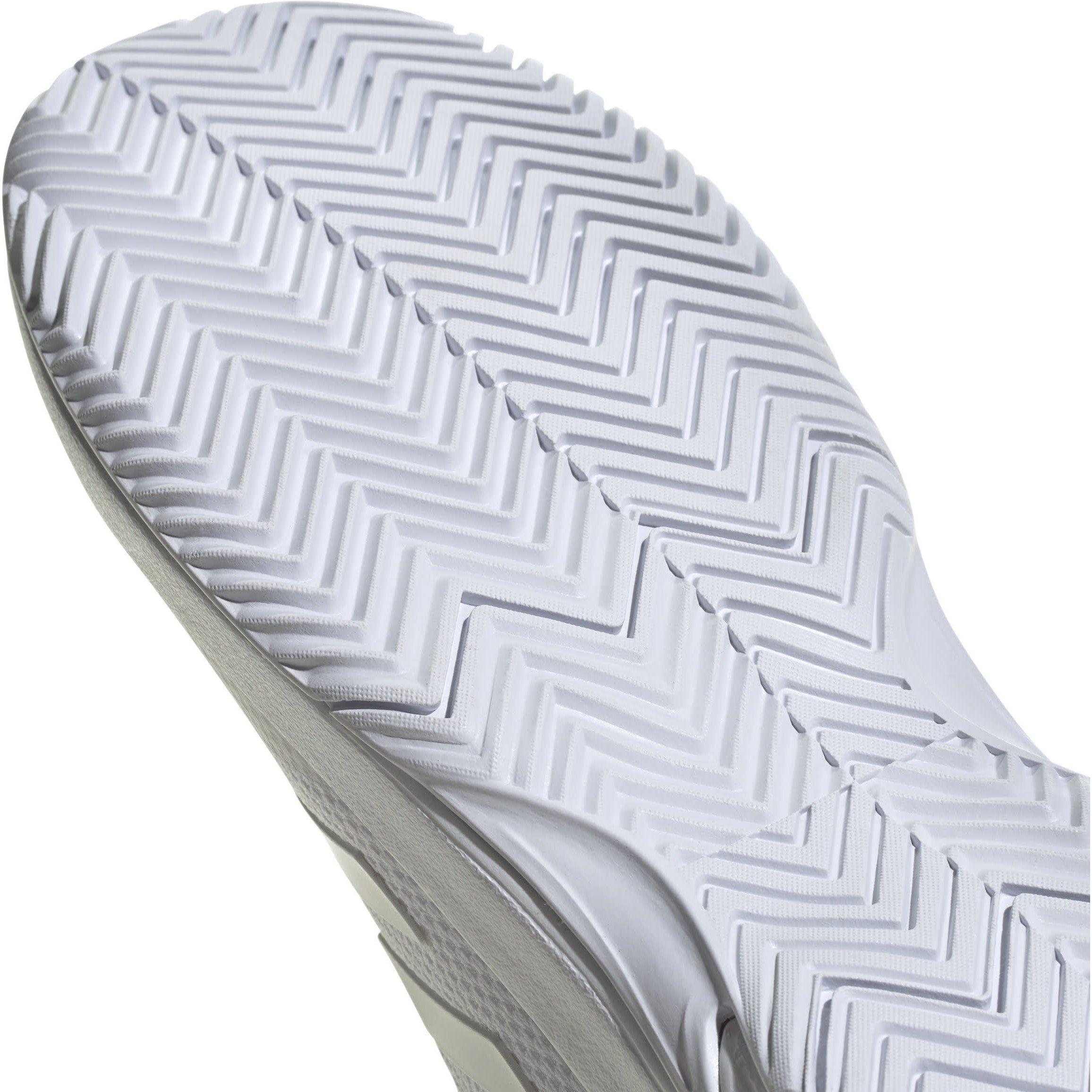 Weiß/Matt Silber - adidas - Gamecourt Tennis Shoes - 8