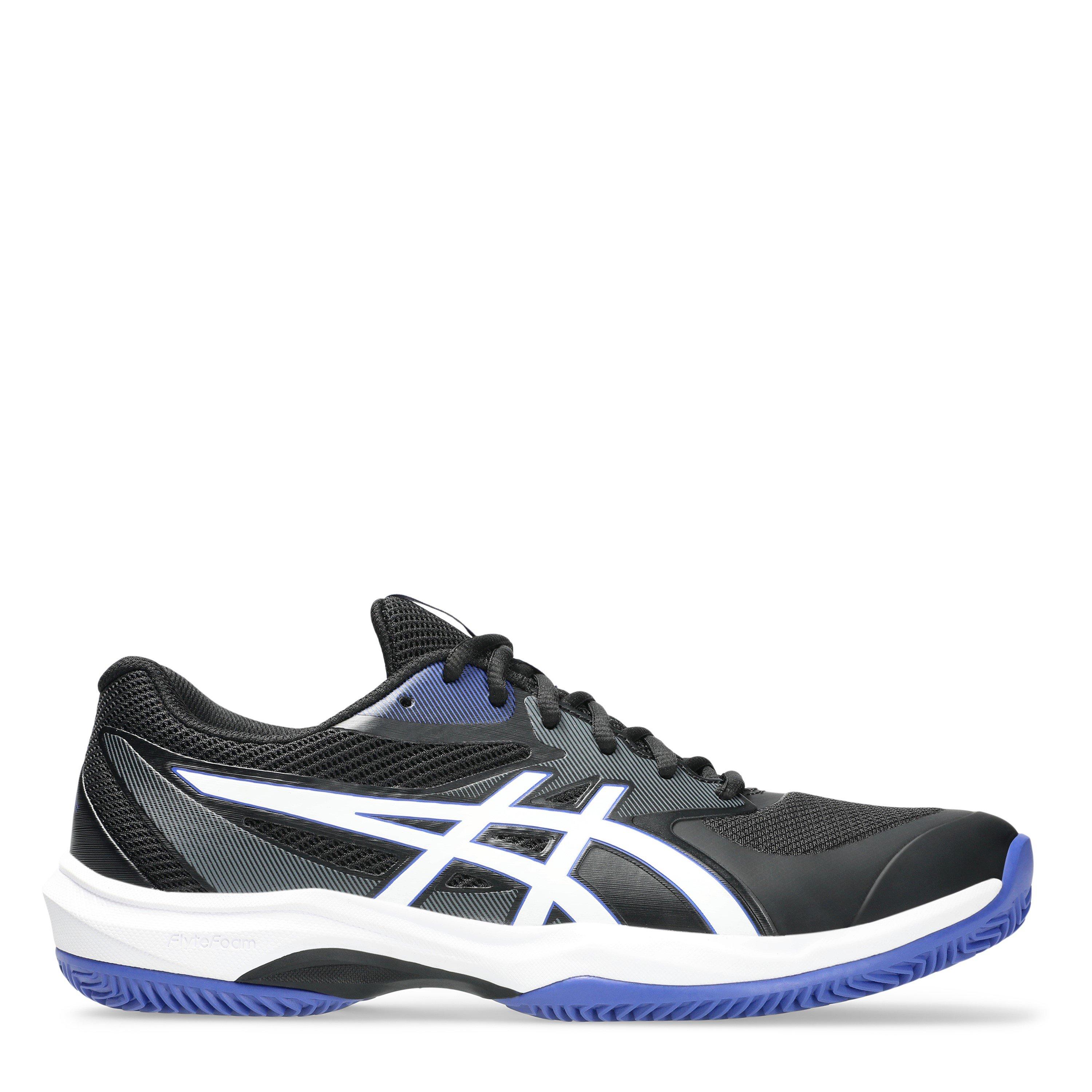 Asics Men's Game Tennis Shoes - Black/White - 10 (45)